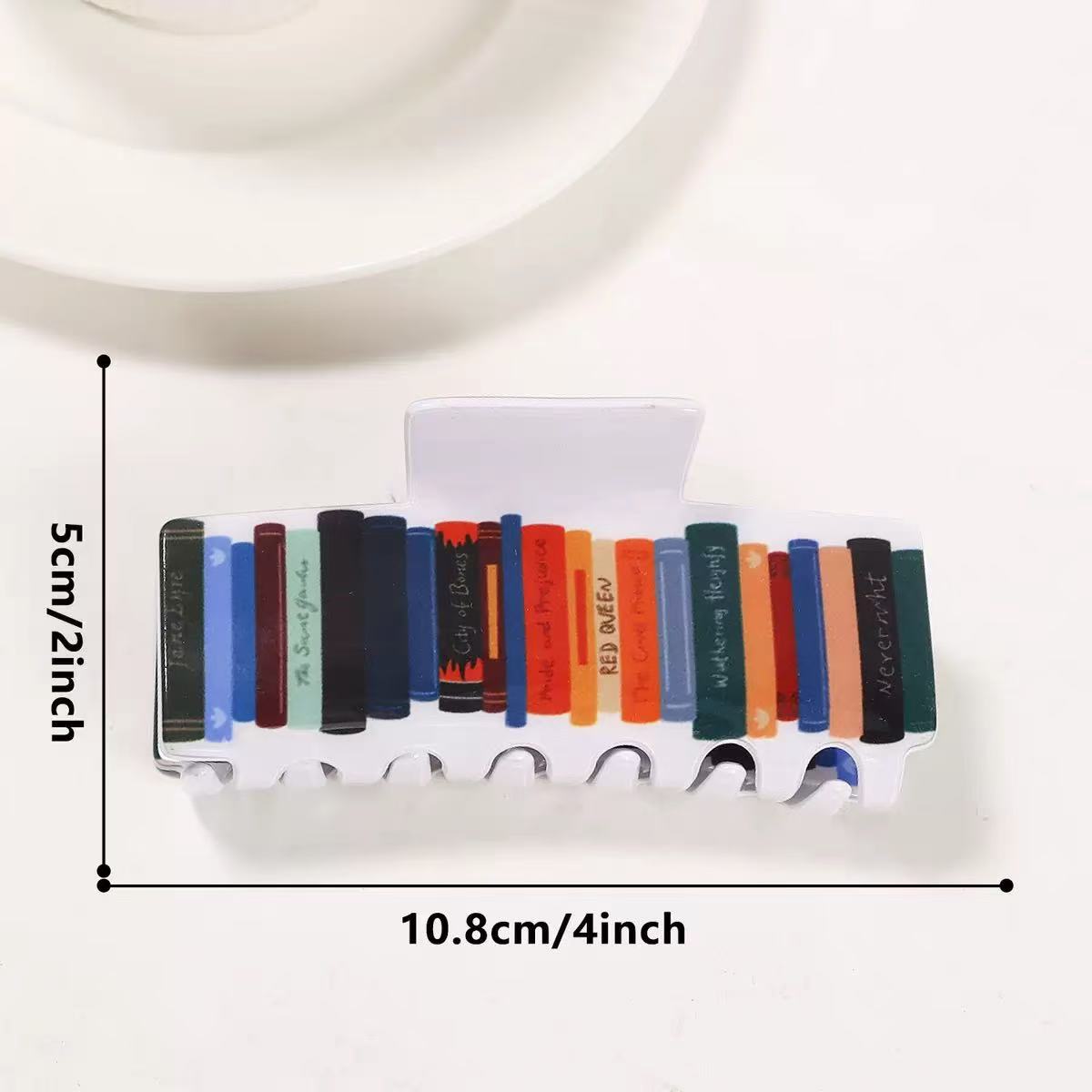 Large Book Hair Claw Clips