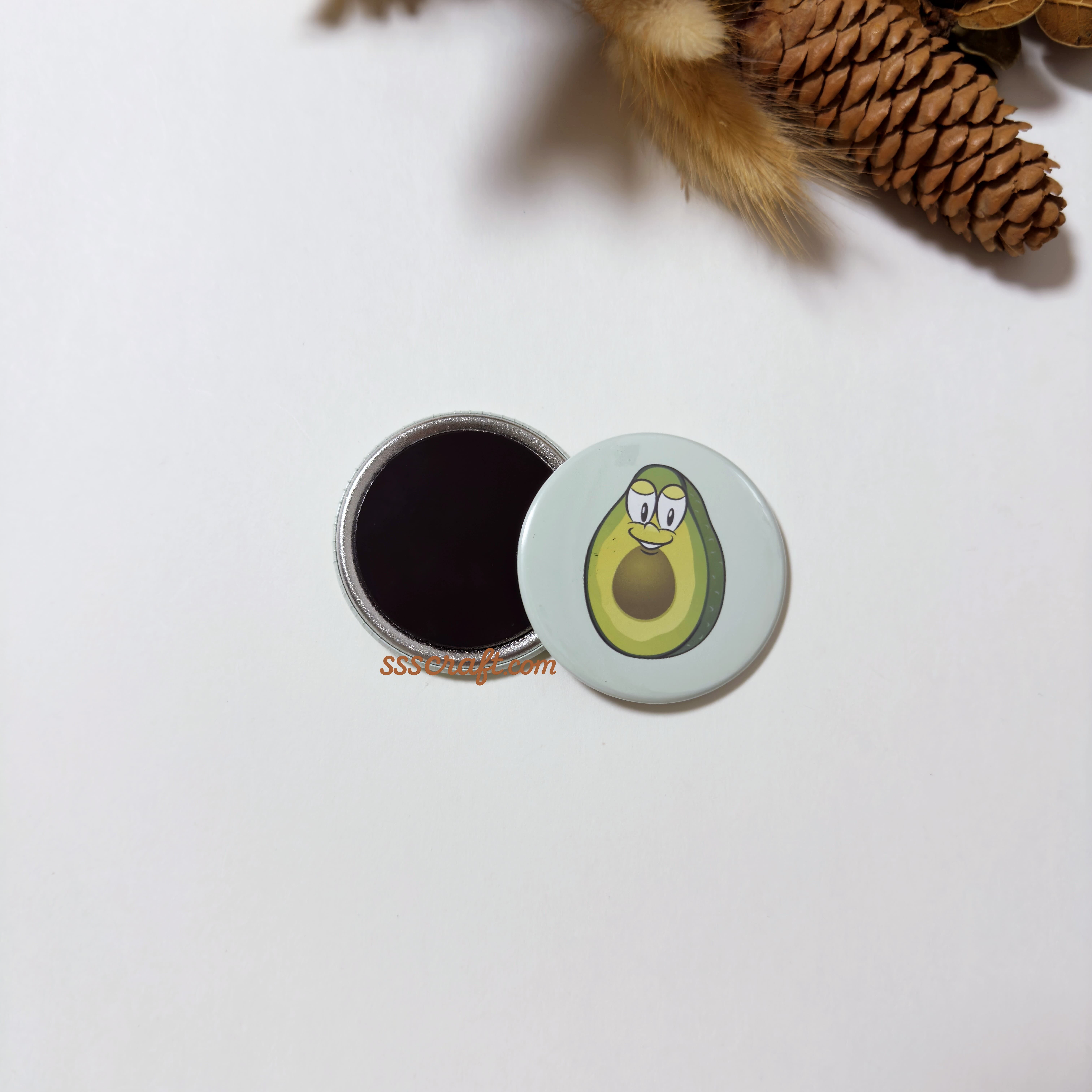 Avocado Button Fridge Magnet