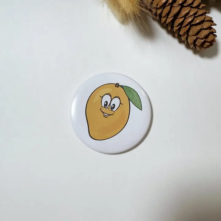 Mango Button Fridge Magnet