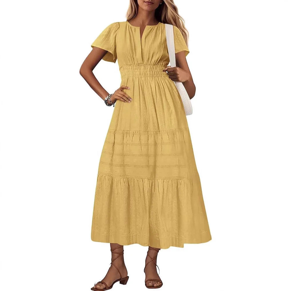 V-neck puff sleeve women's clothing