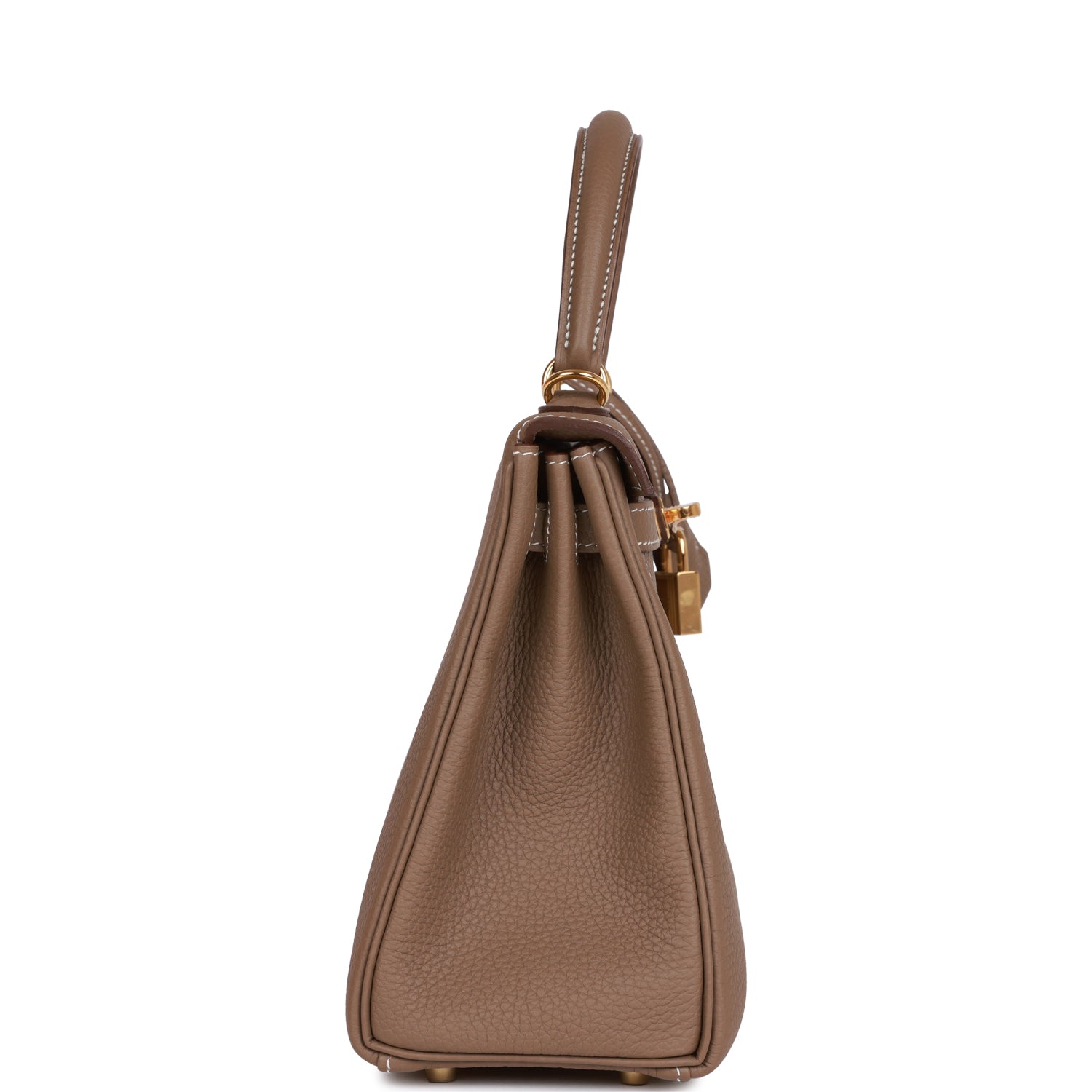 HERMES Kelly Retourne 25 Etoupe Togo Gold Hardware