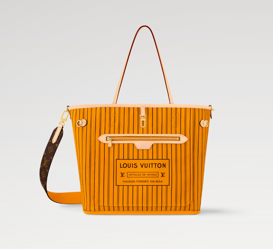 LOUIS VUITTON Neverfull Bandouli��re Inside Out MM bag size: 31*28 * 14 cm