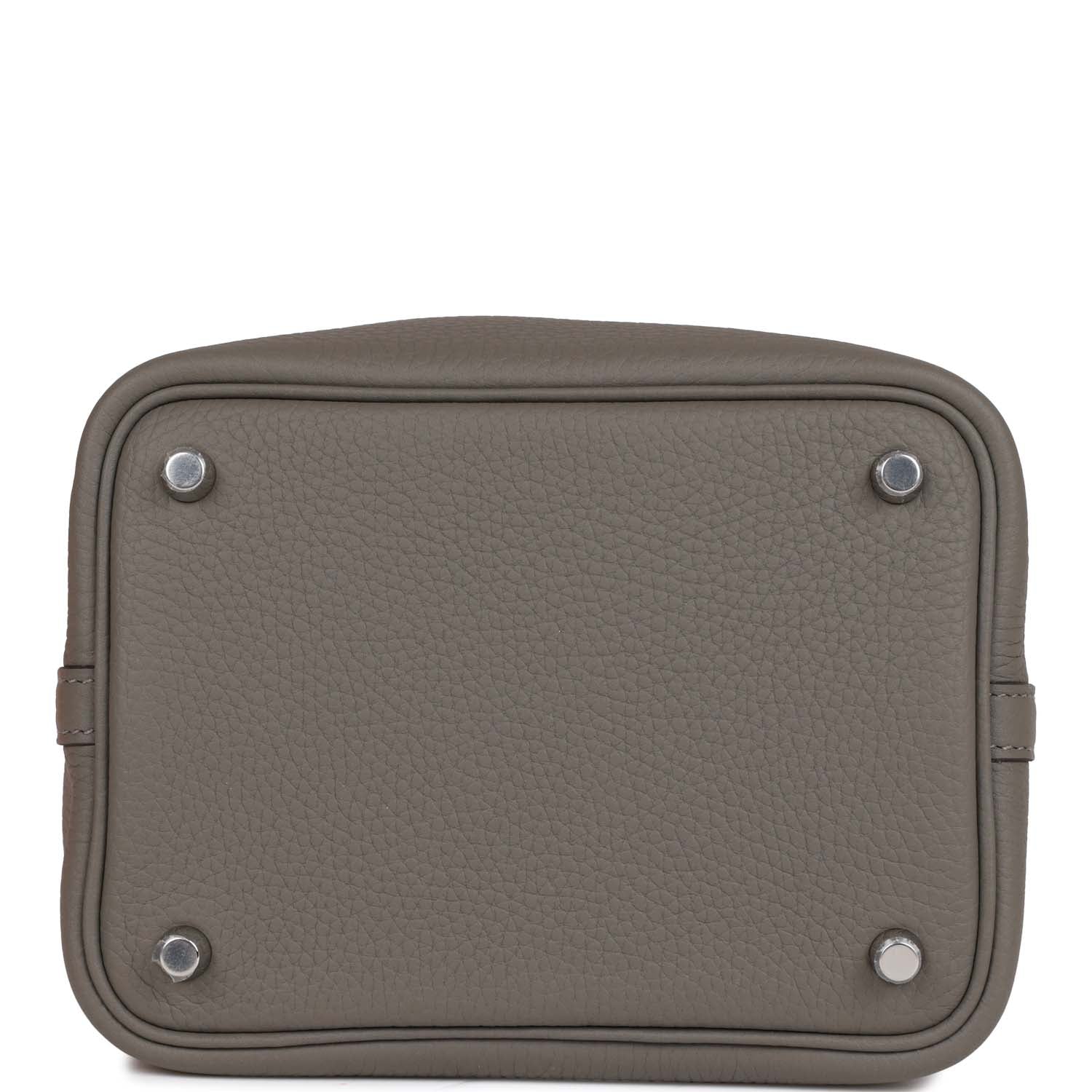 HERMES Picotin Lock 18 Gris Meyer Clemence Palladium Hardware