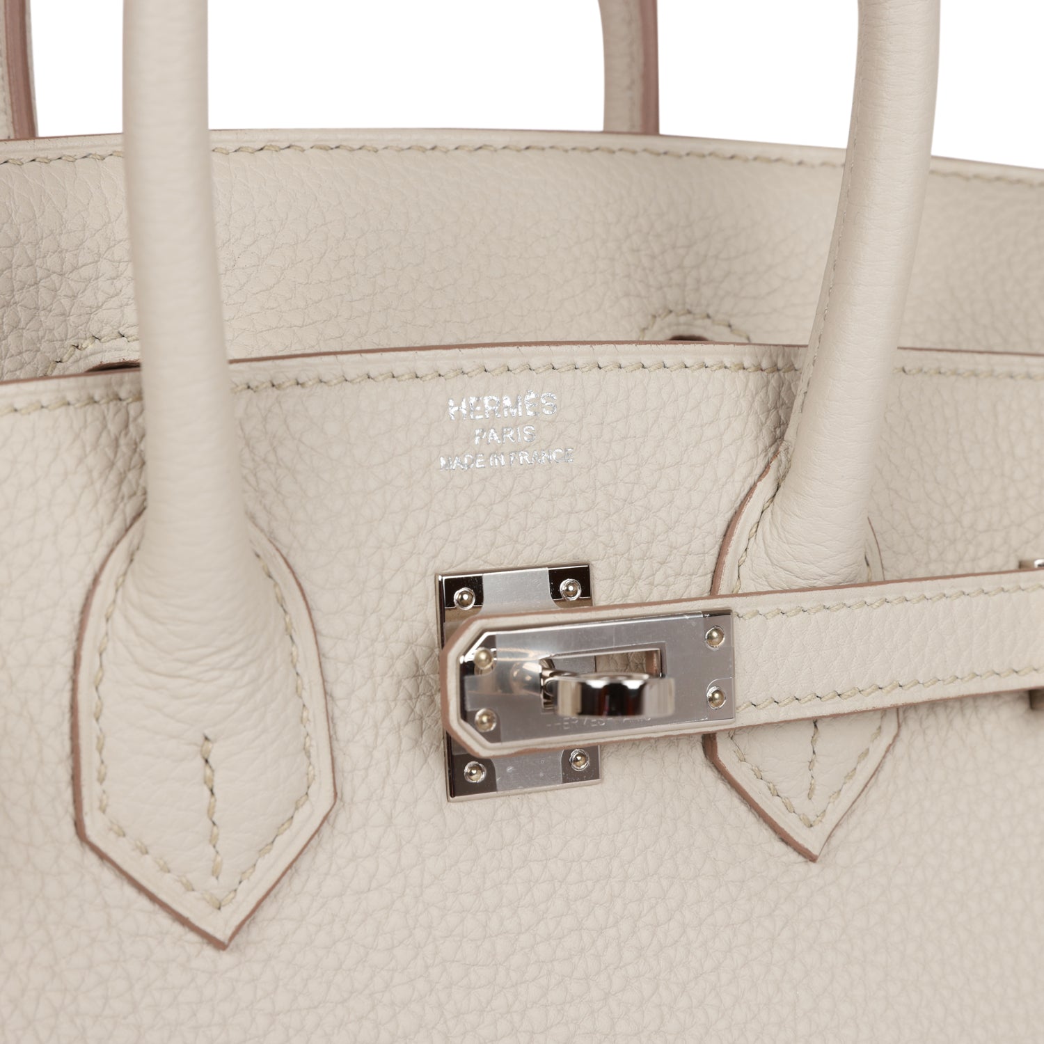HERMES Birkin 25 Beton Togo Palladium Hardware