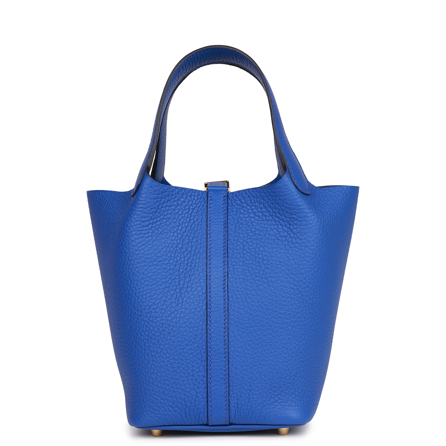 HERMES Picotin Lock 18 Bleu Royal Clemence Gold Hardware