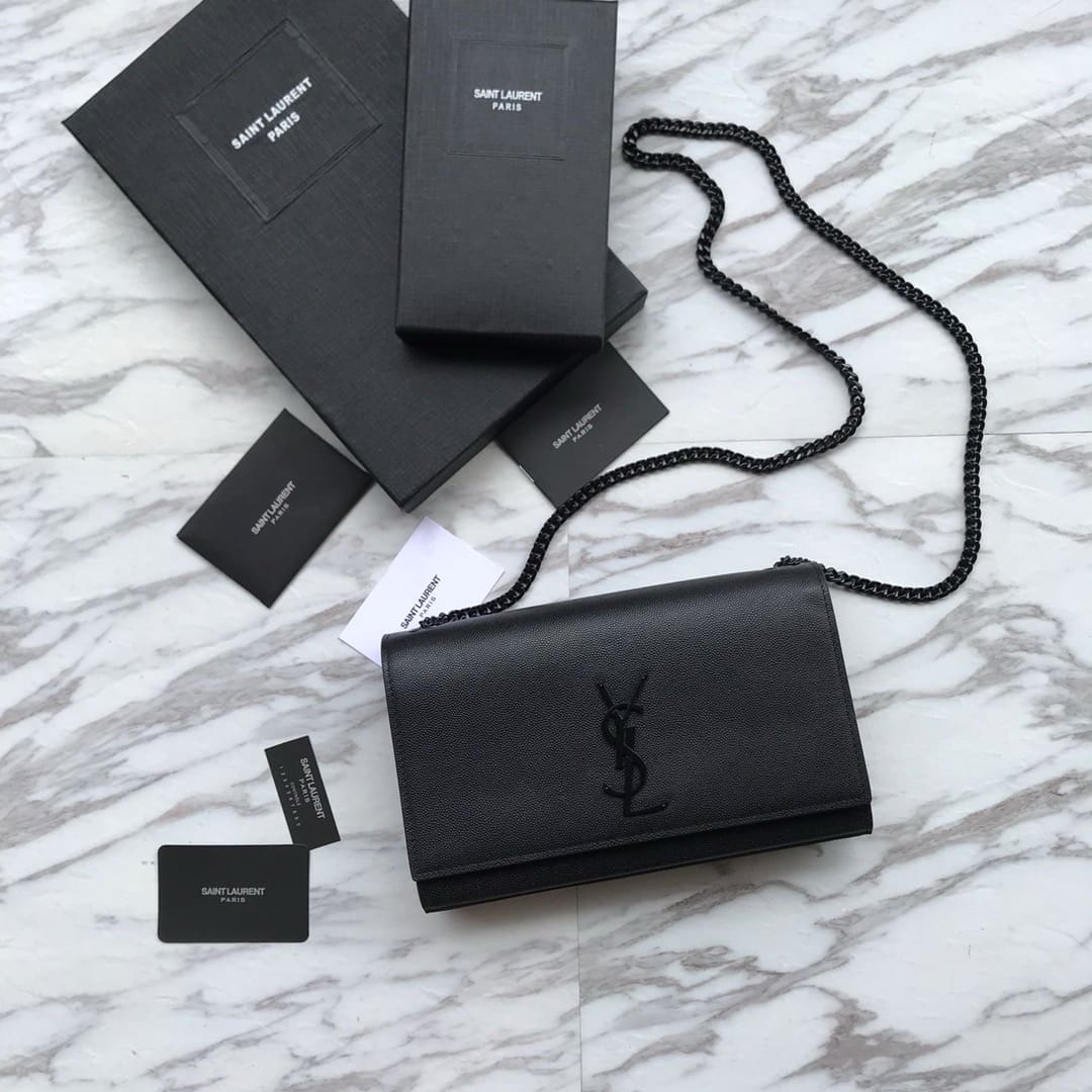 Saint Laurent Kate Medium In Grain De Poudre Embossed Leather