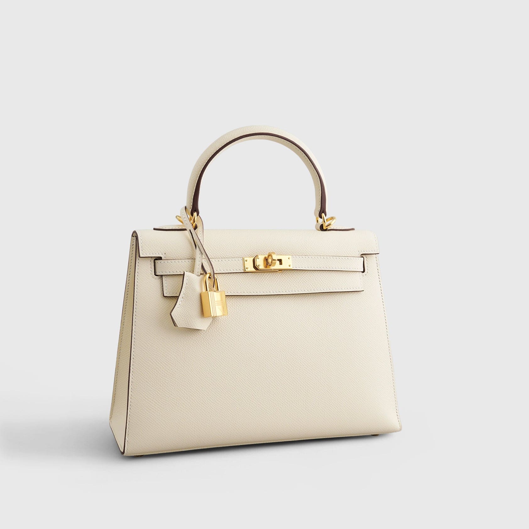 HERMES Kelly 25 Epsom Nata Sellier Gold Hardware