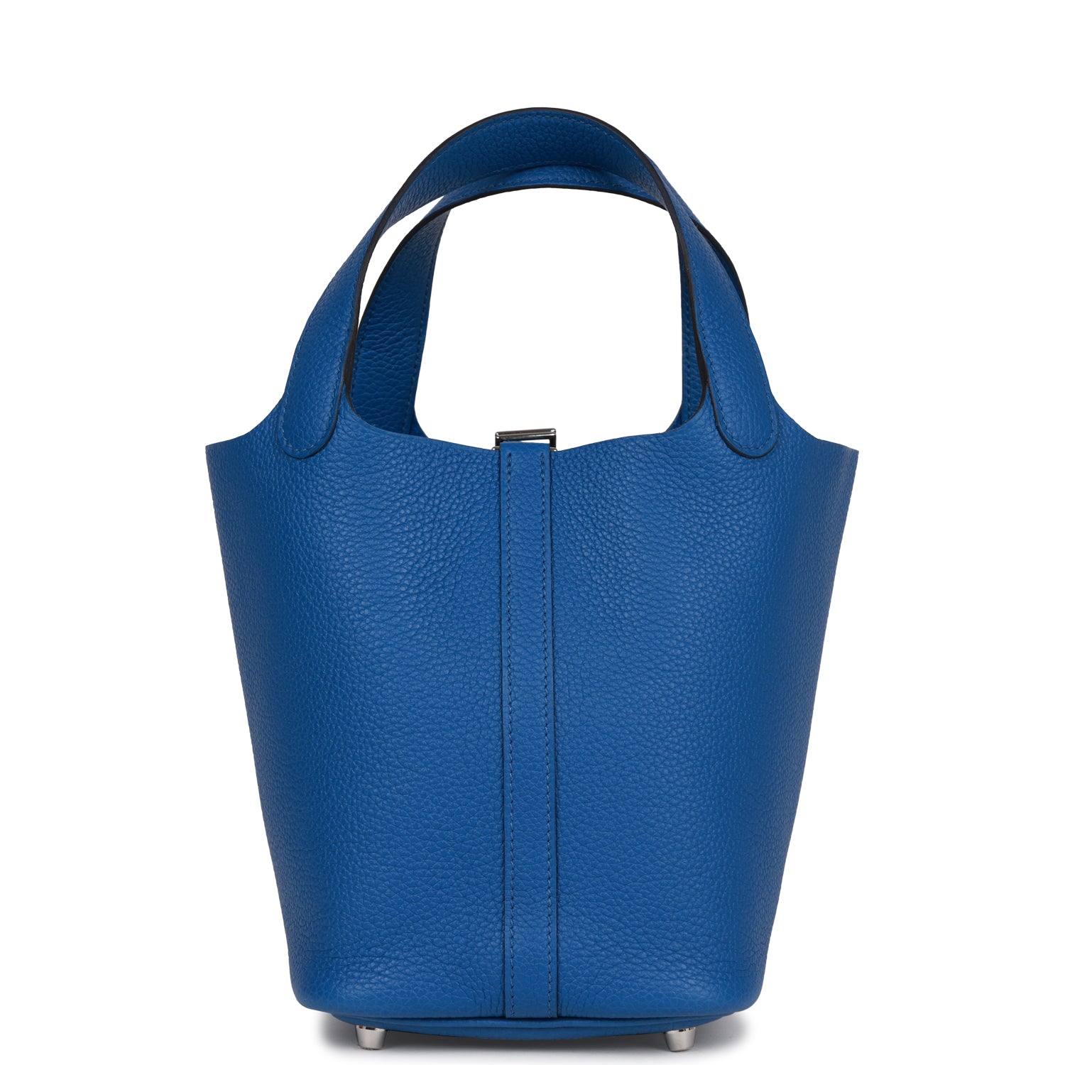 HERMES Picotin Lock 18 Bleu France Clemence Palladium Hardware