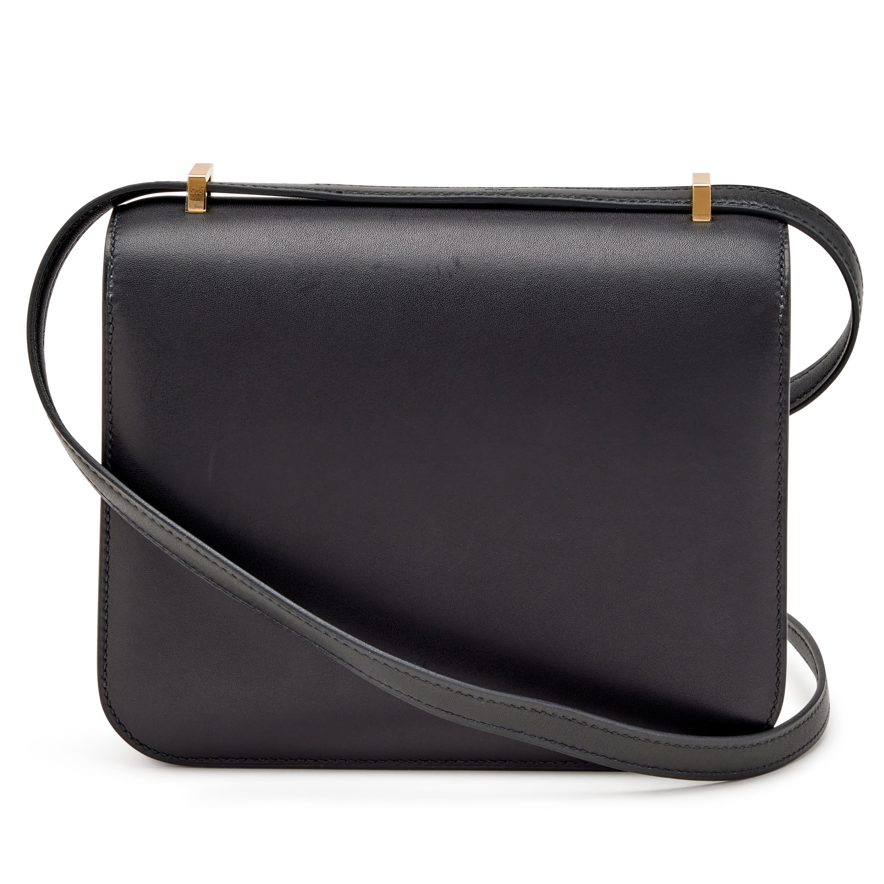 HERMES Constance Bag 18 Black Epsom Gold Hardware
