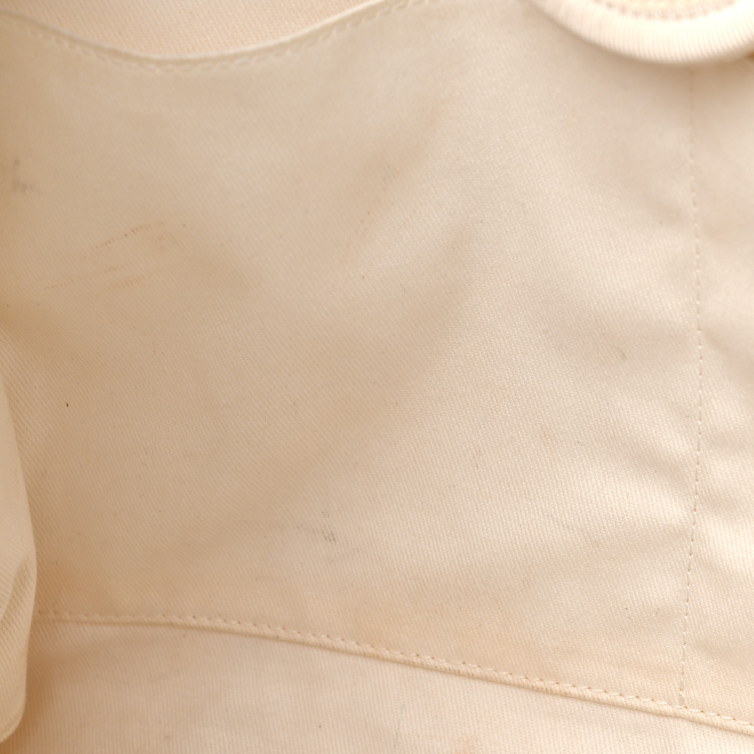 CHANEL Canvas Pearl Large Deauville Tote Ecru Beige