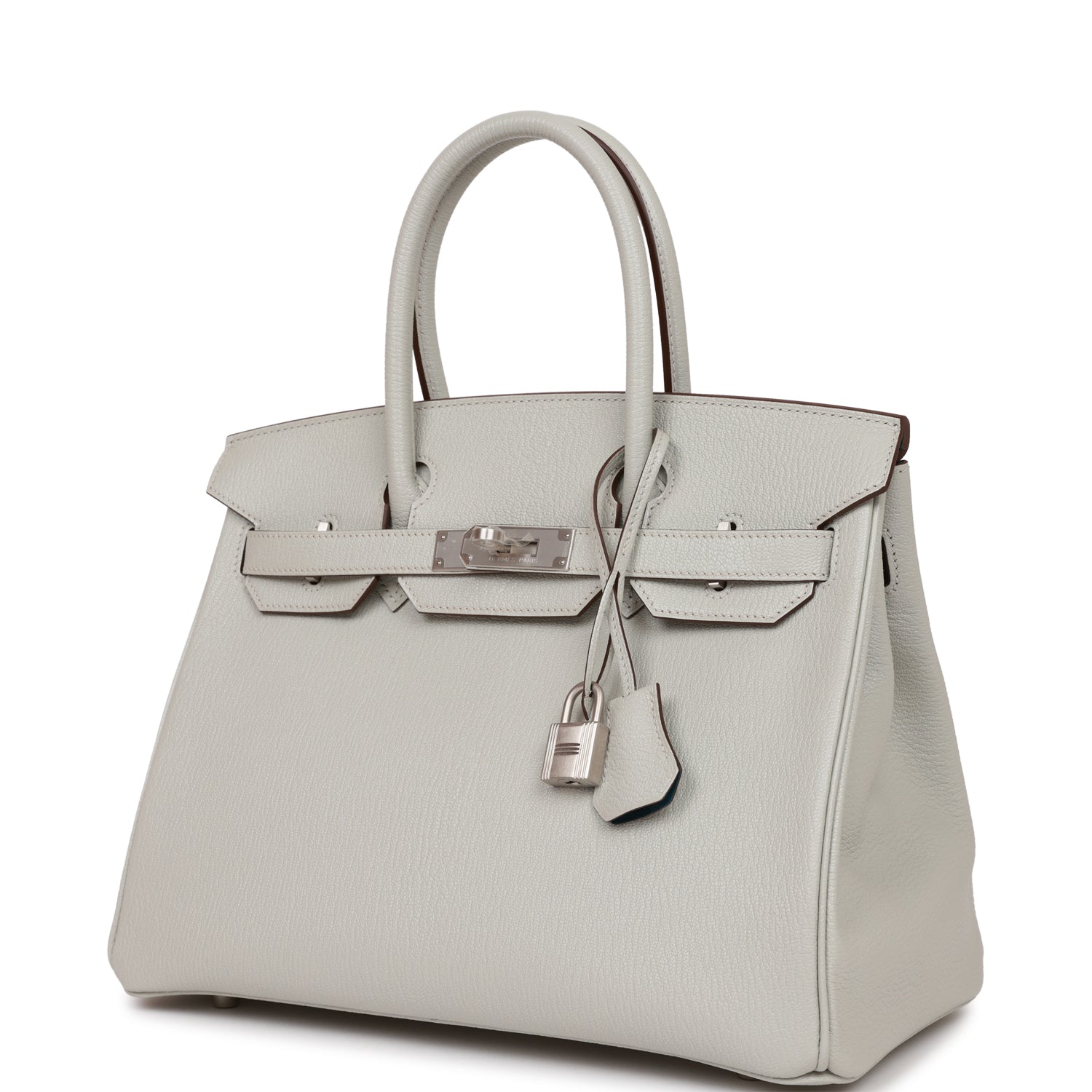 HERMES Special Order (HSS) Birkin 30 Gris Perle Verso Chevre Brushed Palladium Hardware