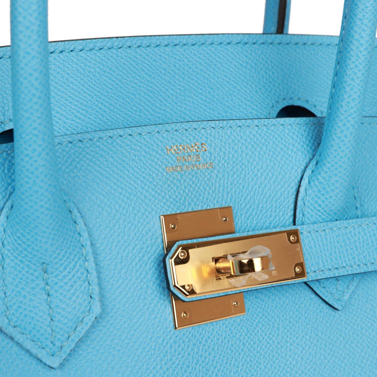 HERMES Birkin 30 Celeste Epsom Gold Hardware