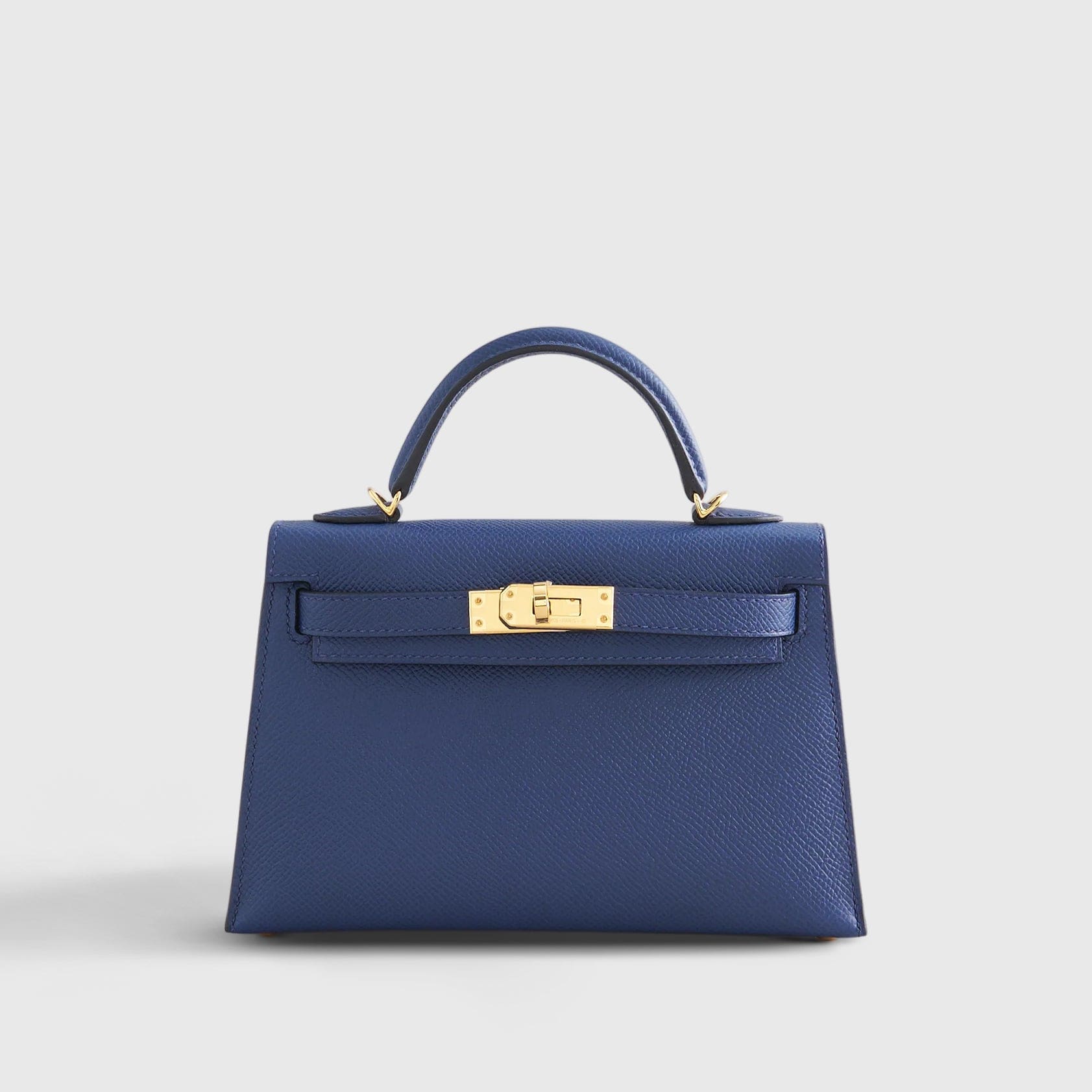 HERMES Kelly Mini Epsom Blue Navy Gold Hardware