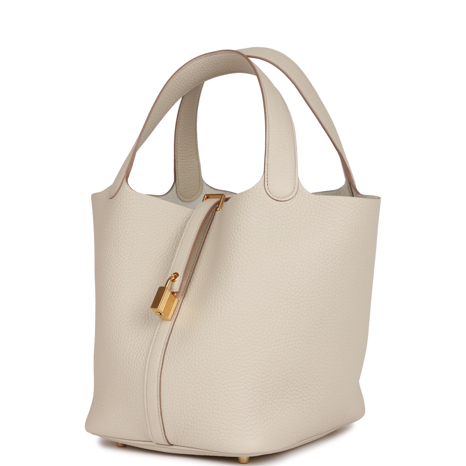 HERMES Picotin Lock 22 Beton Clemence Gold Hardware