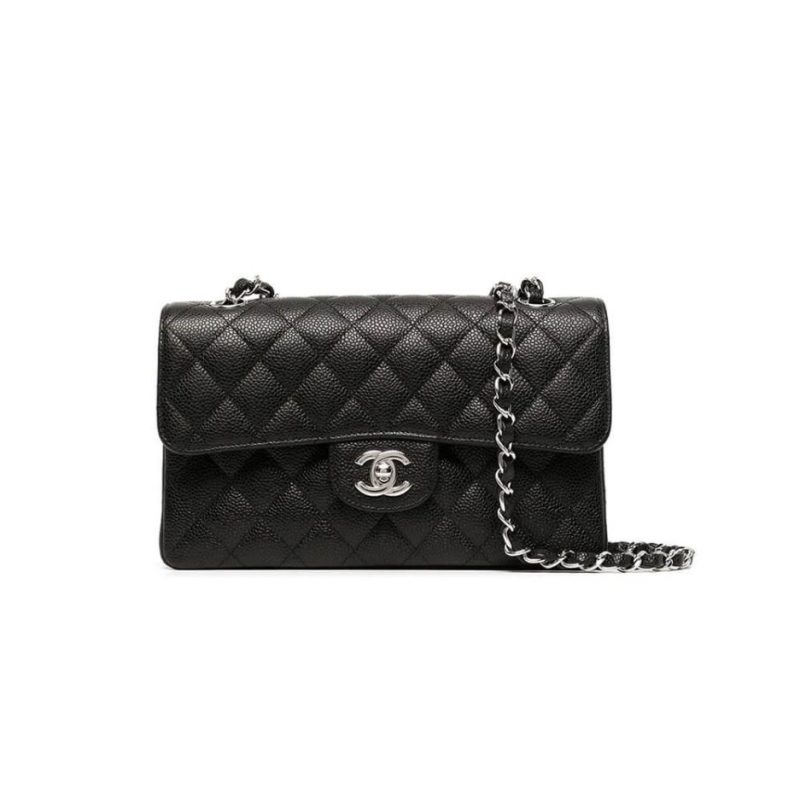 CHANEL CLASSIC HANDBAG Lambskin & Silver Metal
