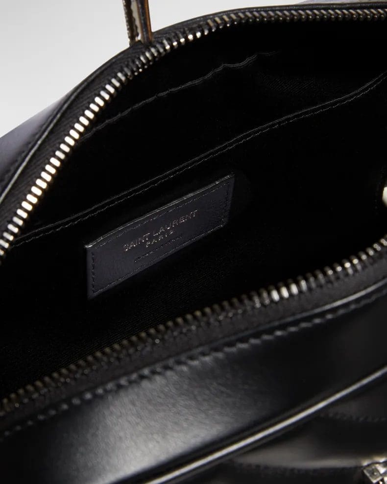 Saint Laurent Lou Medium YSL Monogram Calfskin Camera Crossbody Bag ?C Aged Silver Hardware