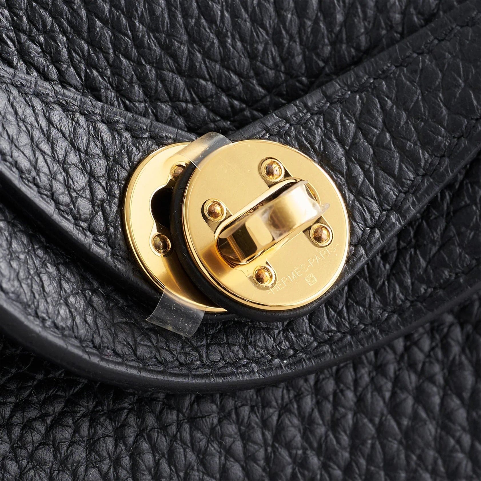 HERMES Lindy 20 Clemence Black Gold Hardware