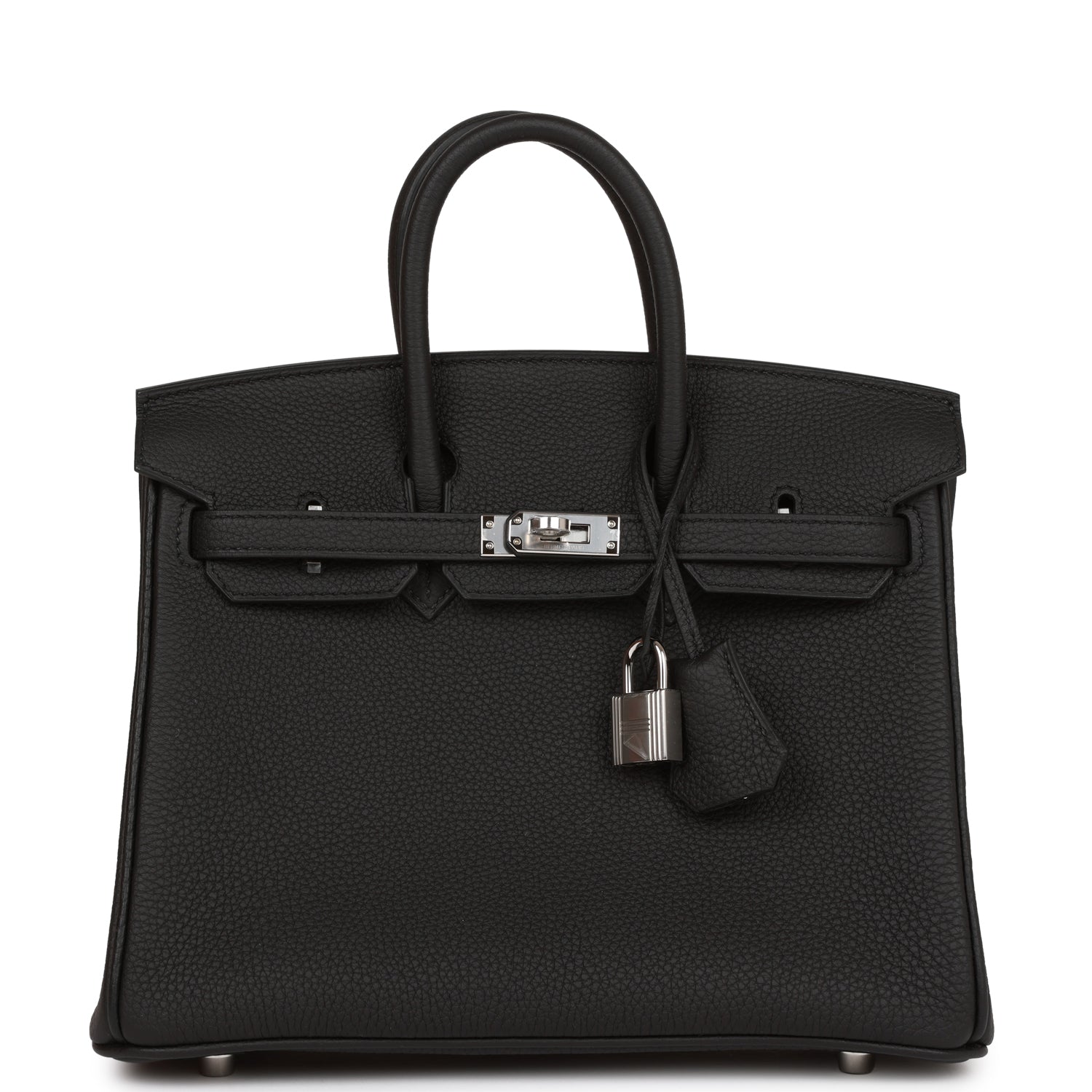 HERMES Birkin 25 Black Togo Palladium Hardware