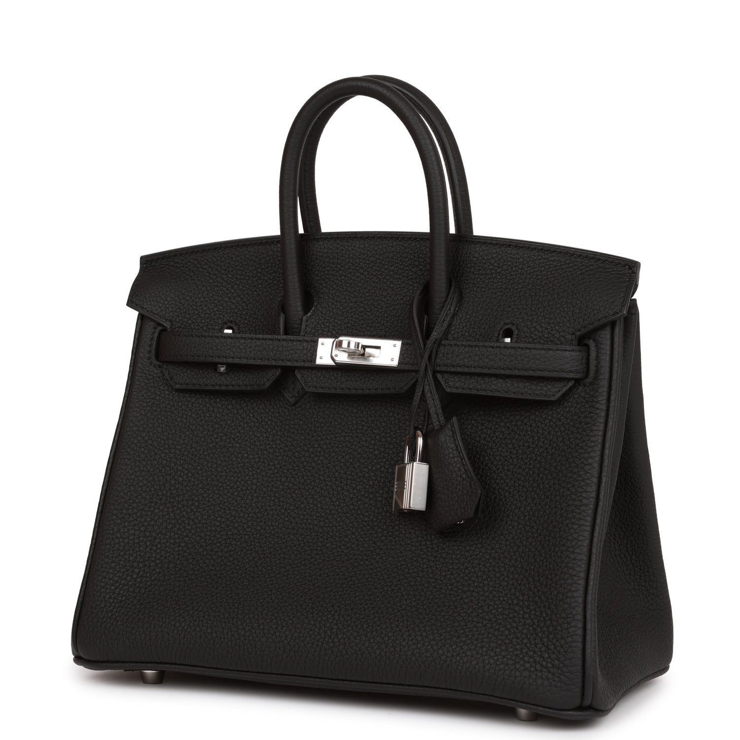 HERMES Birkin 25 Black Togo Palladium Hardware