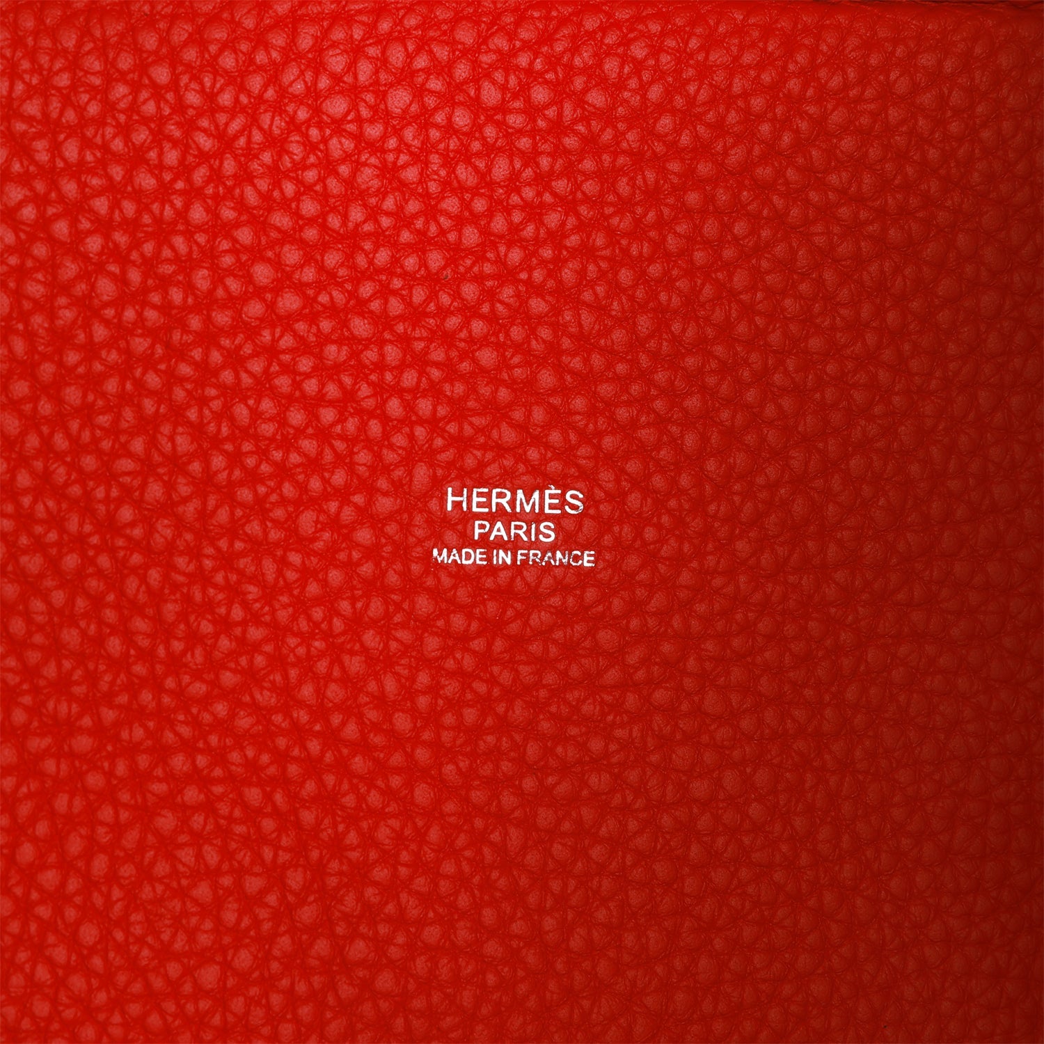 HERMES Picotin Lock 18 Vermillion Clemence Palladium Hardware