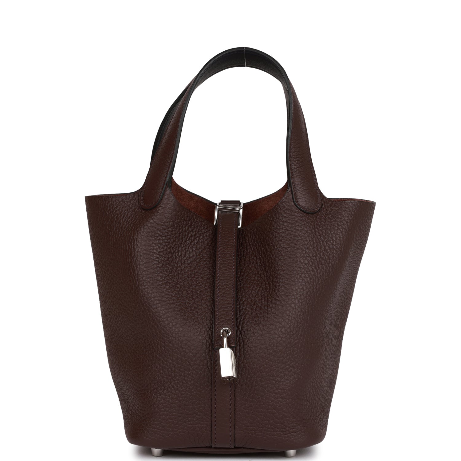 HERMES Eclat Picotin Lock 18 Rouge Sellier Clemence Palladium Hardware