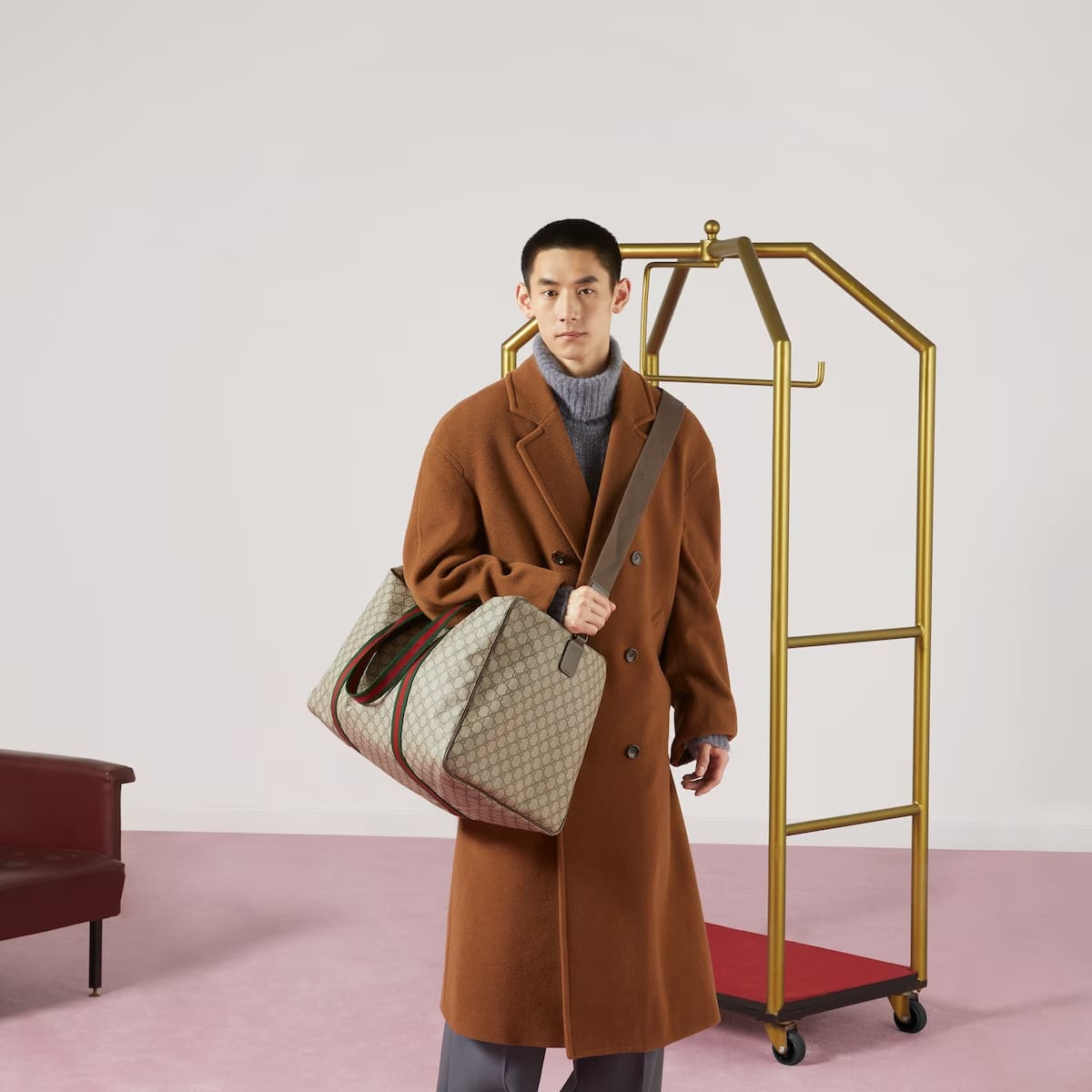 Gucci Large duffle bag with Web