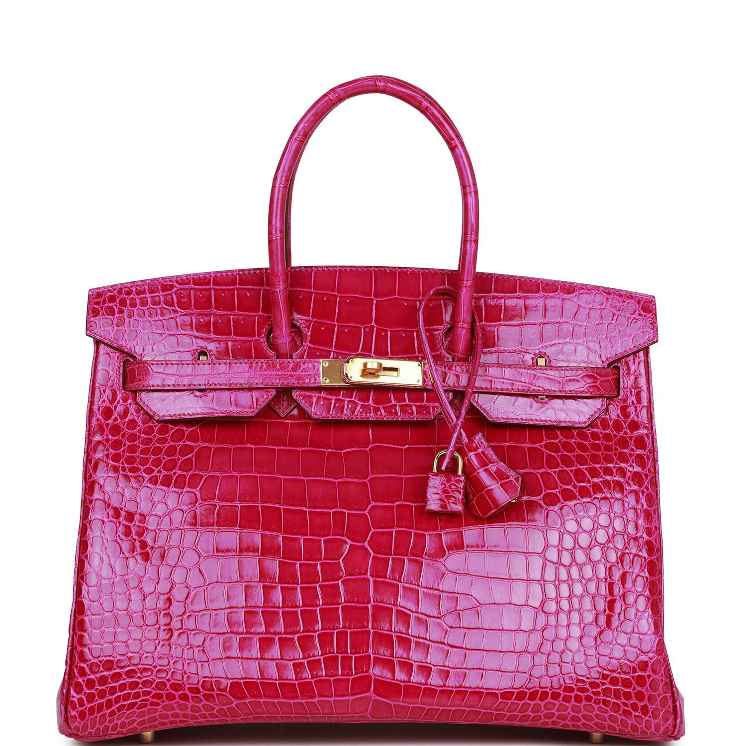 HERMES Birkin 35 Scheherazade Shiny Niloticus Crocodile Gold Hardware
