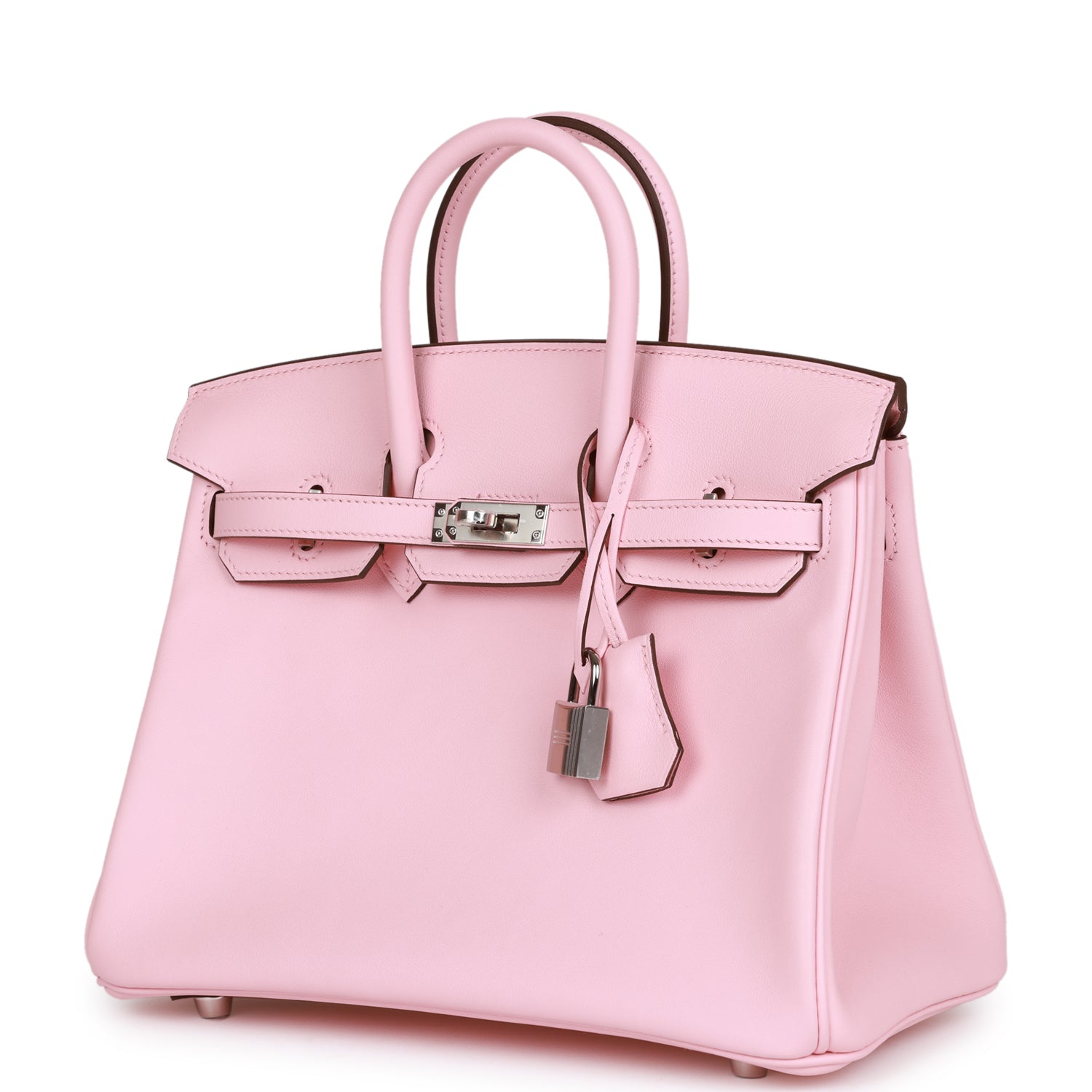HERMES Birkin 25 Rose Sakura Swift Palladium Hardware