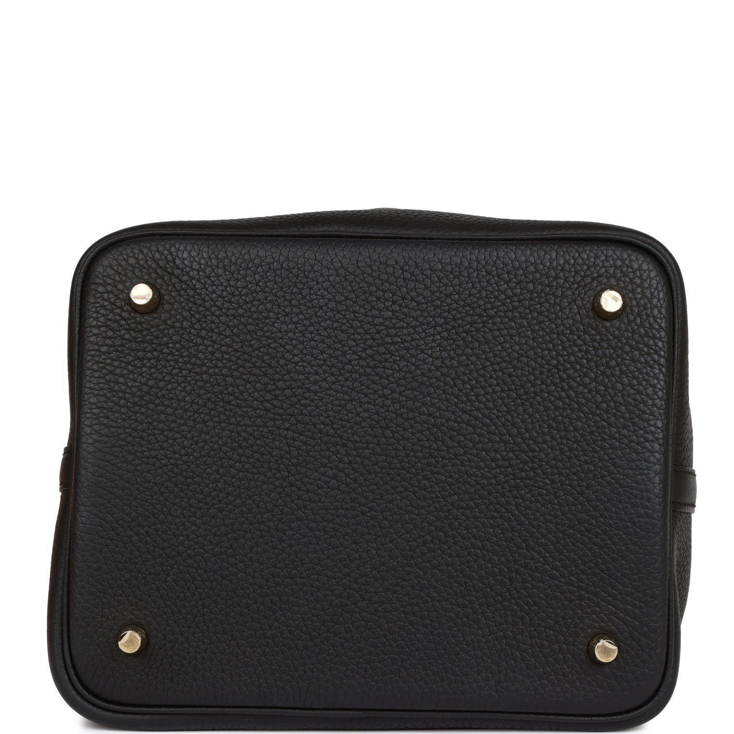 HERMES Picotin Lock 22 Black Clemence Gold Hardware