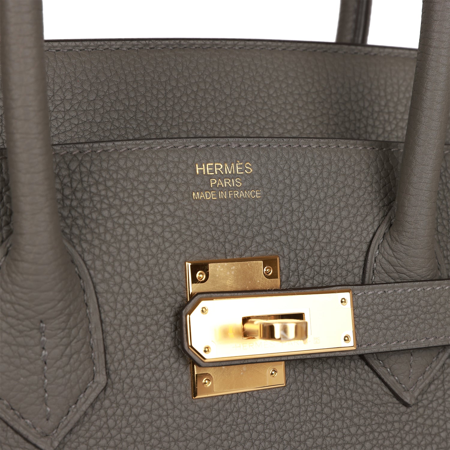 HERMES Birkin 35 Gris Meyer Togo Gold Hardware