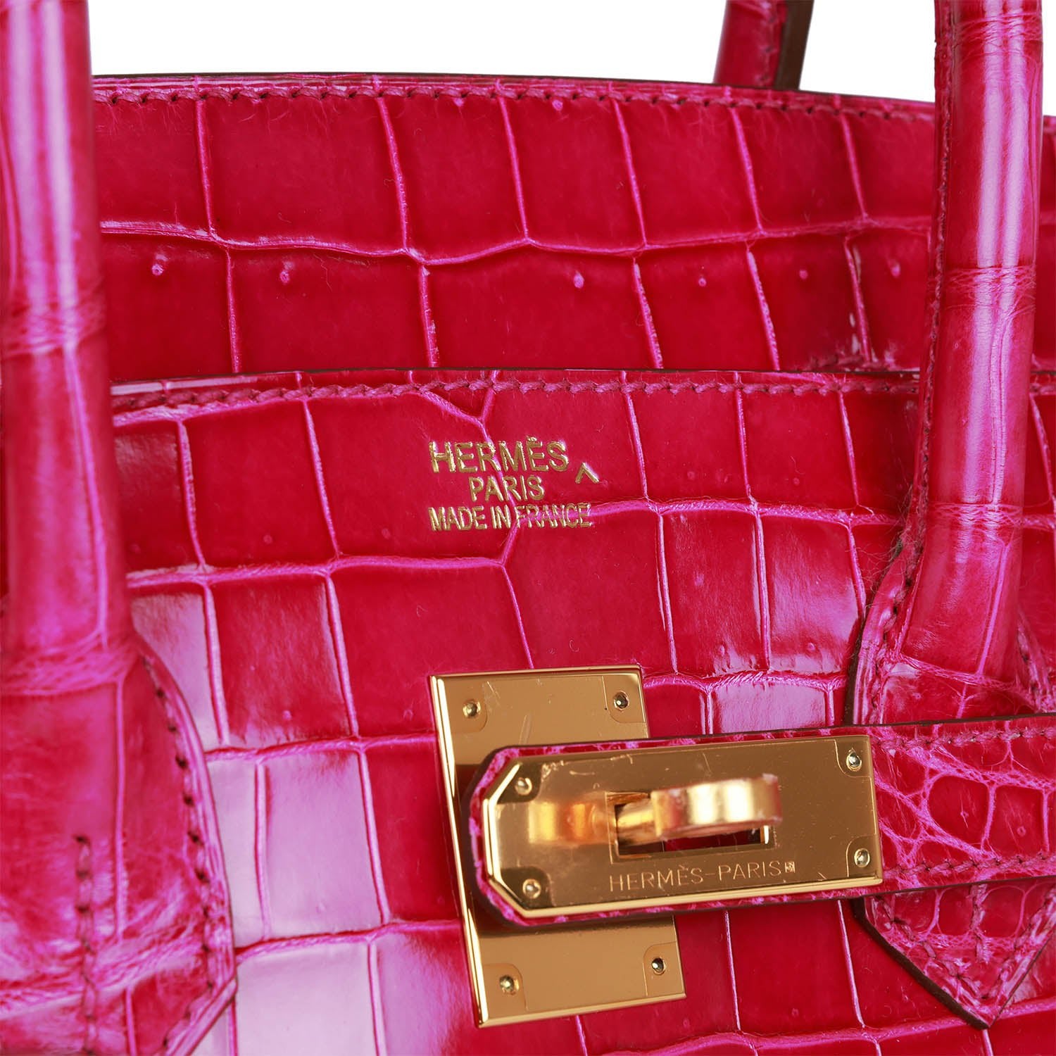 HERMES Birkin 35 Scheherazade Shiny Niloticus Crocodile Gold Hardware