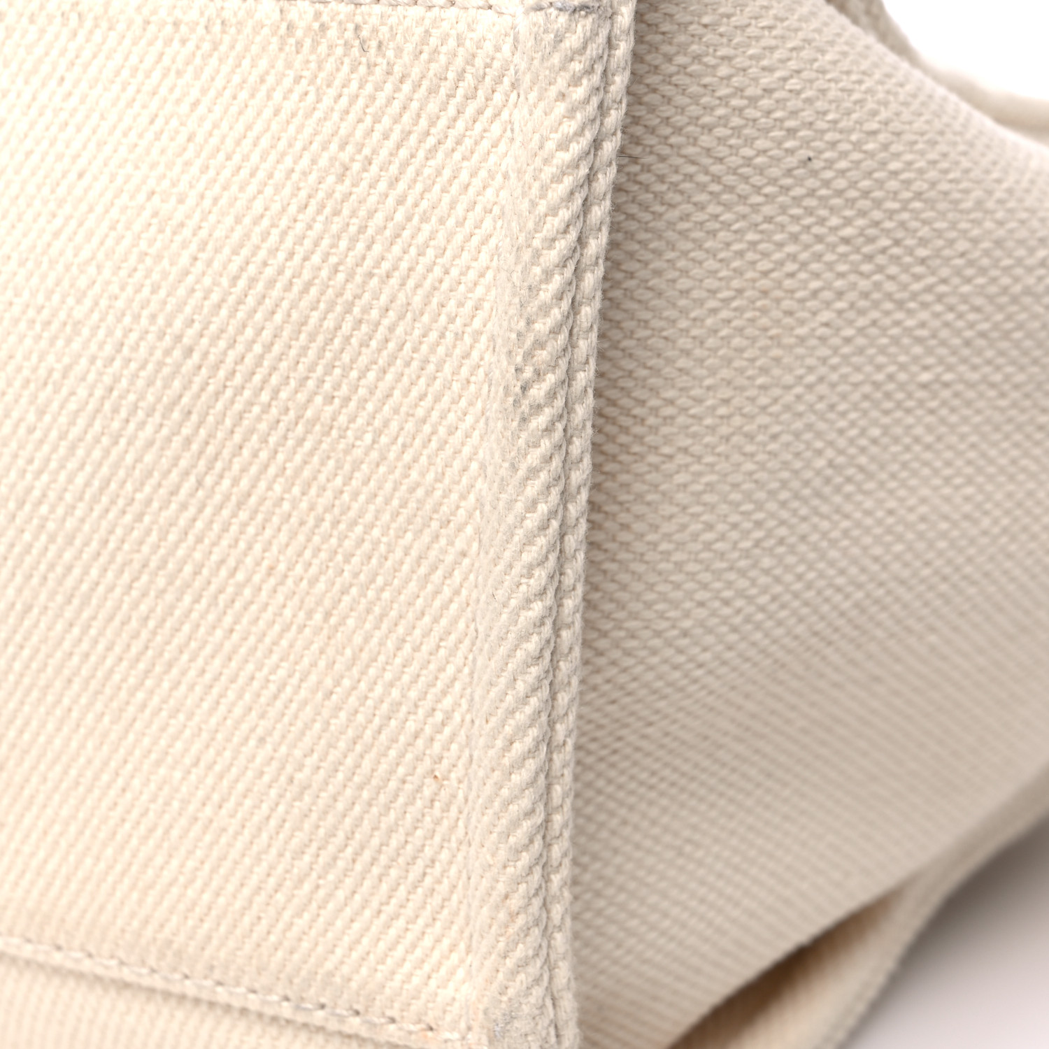 CHANEL Canvas Pearl Large Deauville Tote Ecru Beige