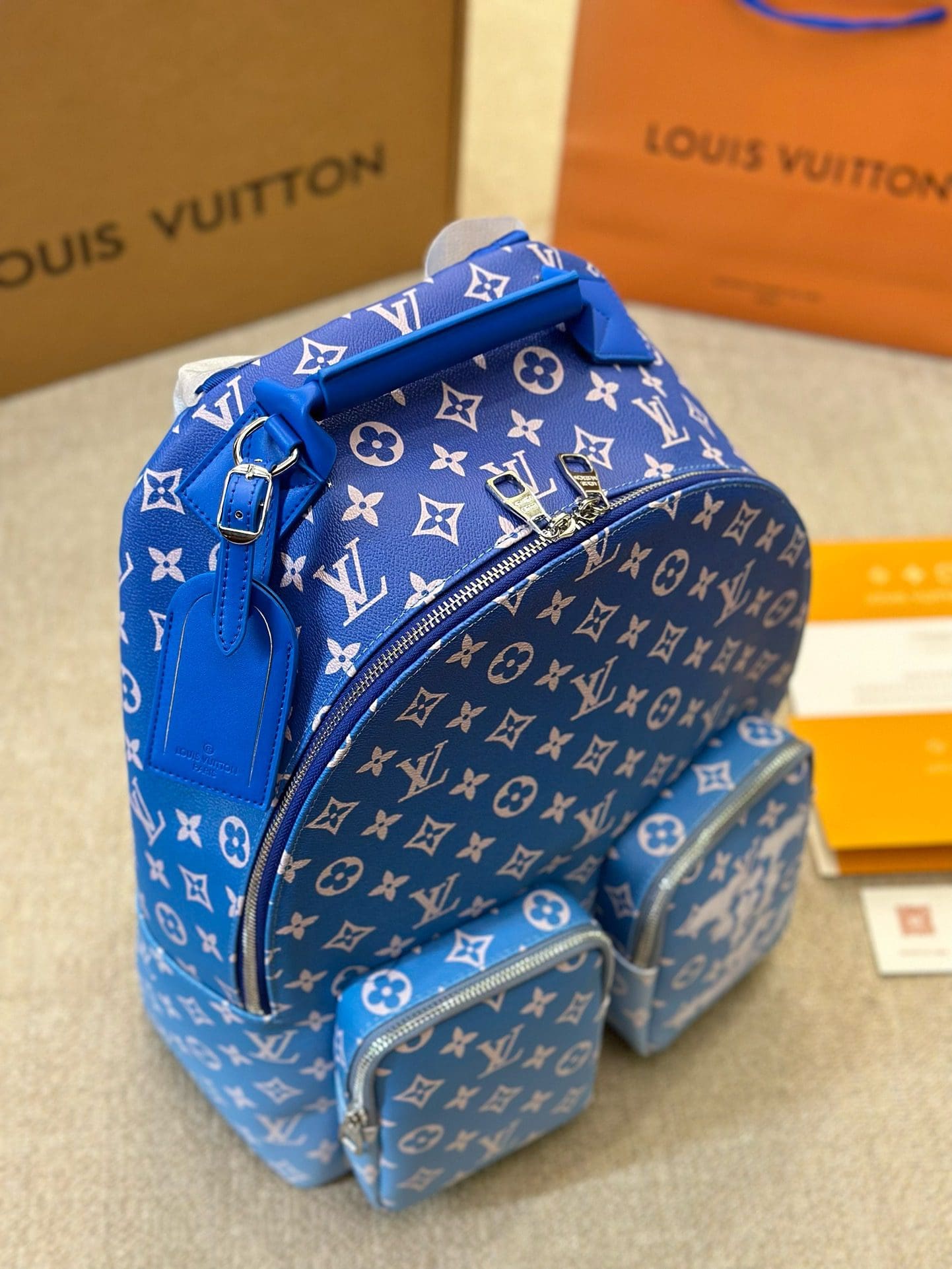 Louis Vuitton Backpack Multipocket Clouds Monogram Blue M45441