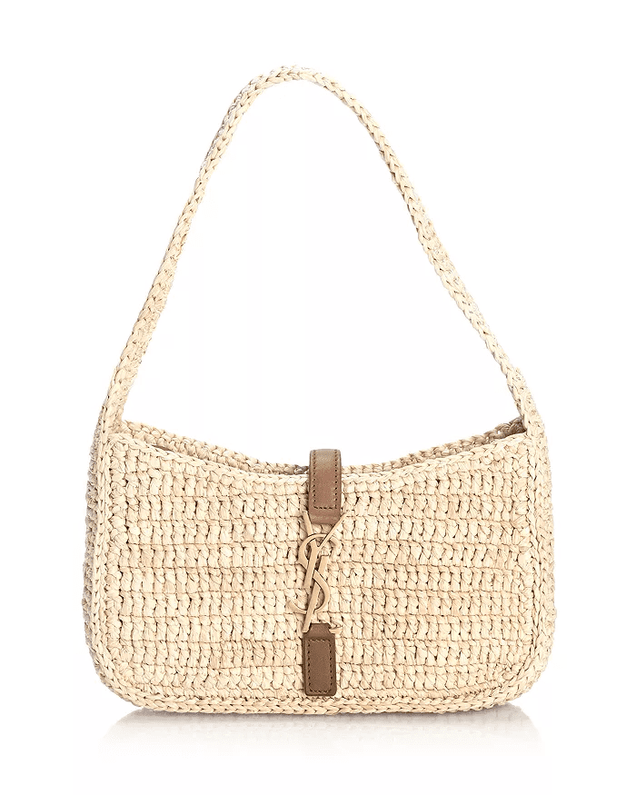 Saint Laurent Le 5 ?? 7 Mini Hobo in Raffia