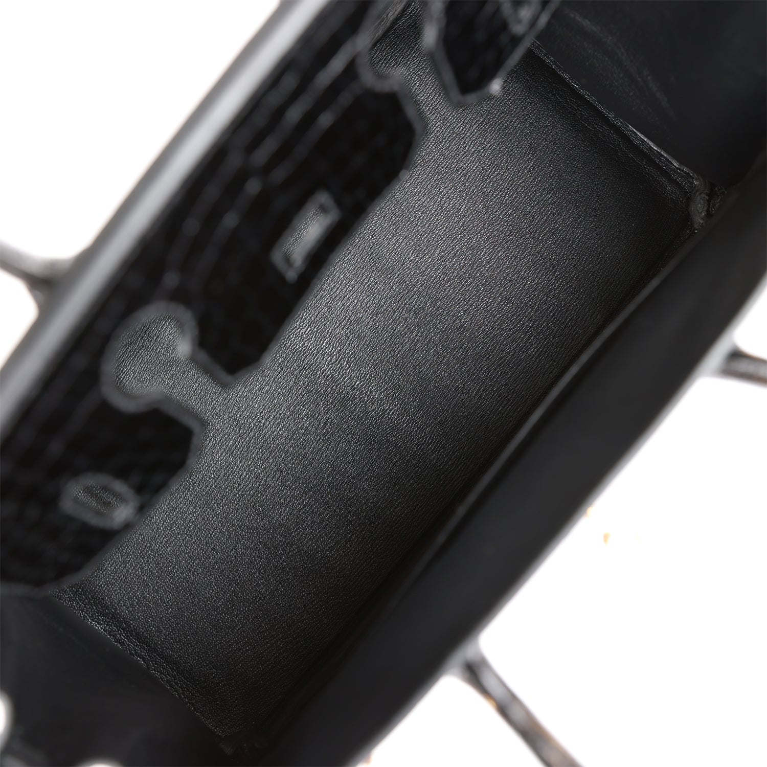 HERMES Birkin 30 Black Shiny Niloticus Crocodile Gold Hardware