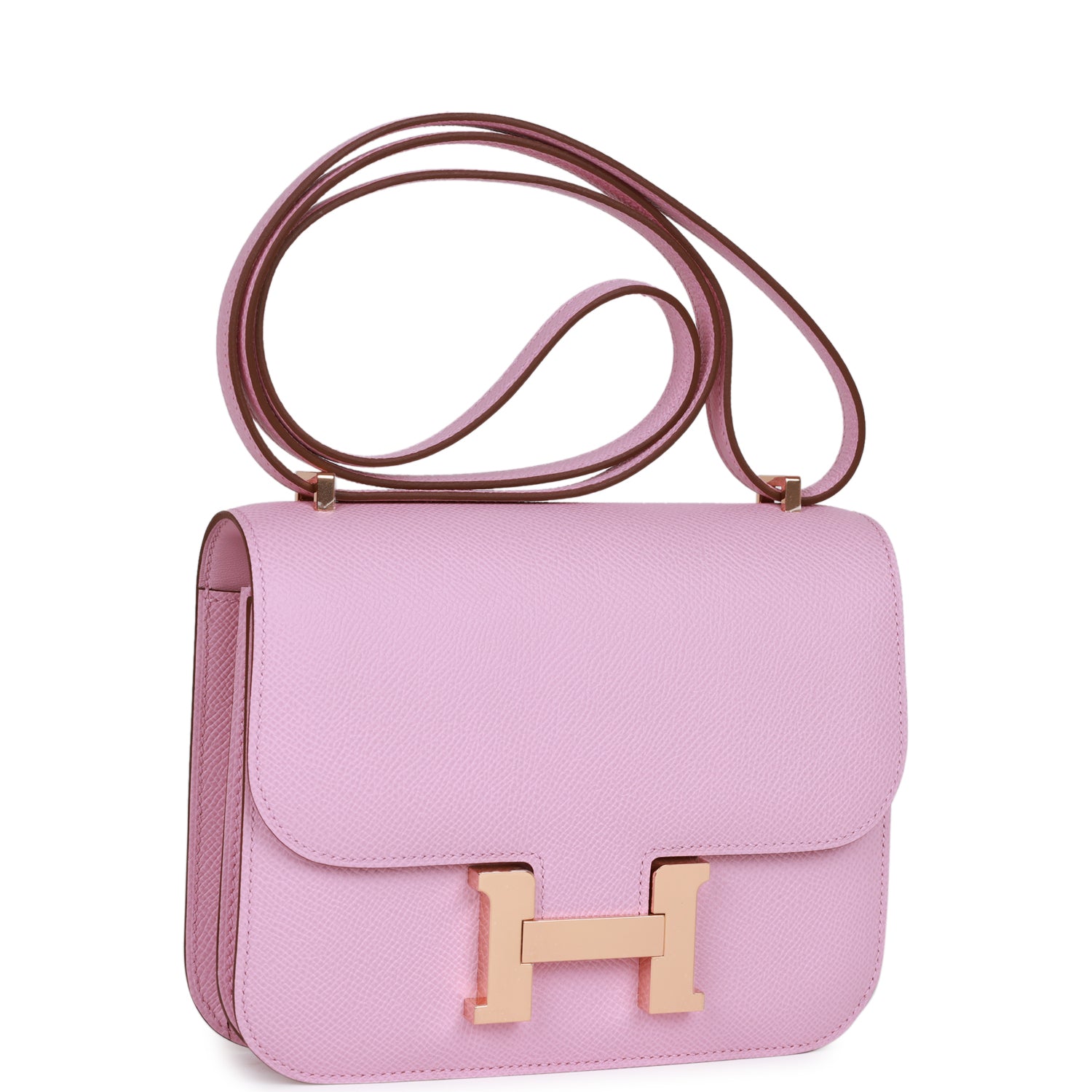 HERMES Constance 18 Mauve Syestre Epsom Rose Gold Hardware