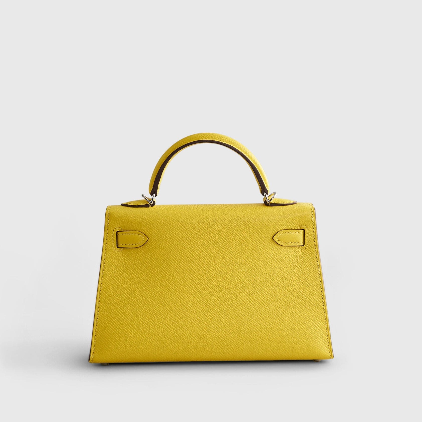 HERMES Kelly Mini Epsom Jaune de Naples Palladium Hardware