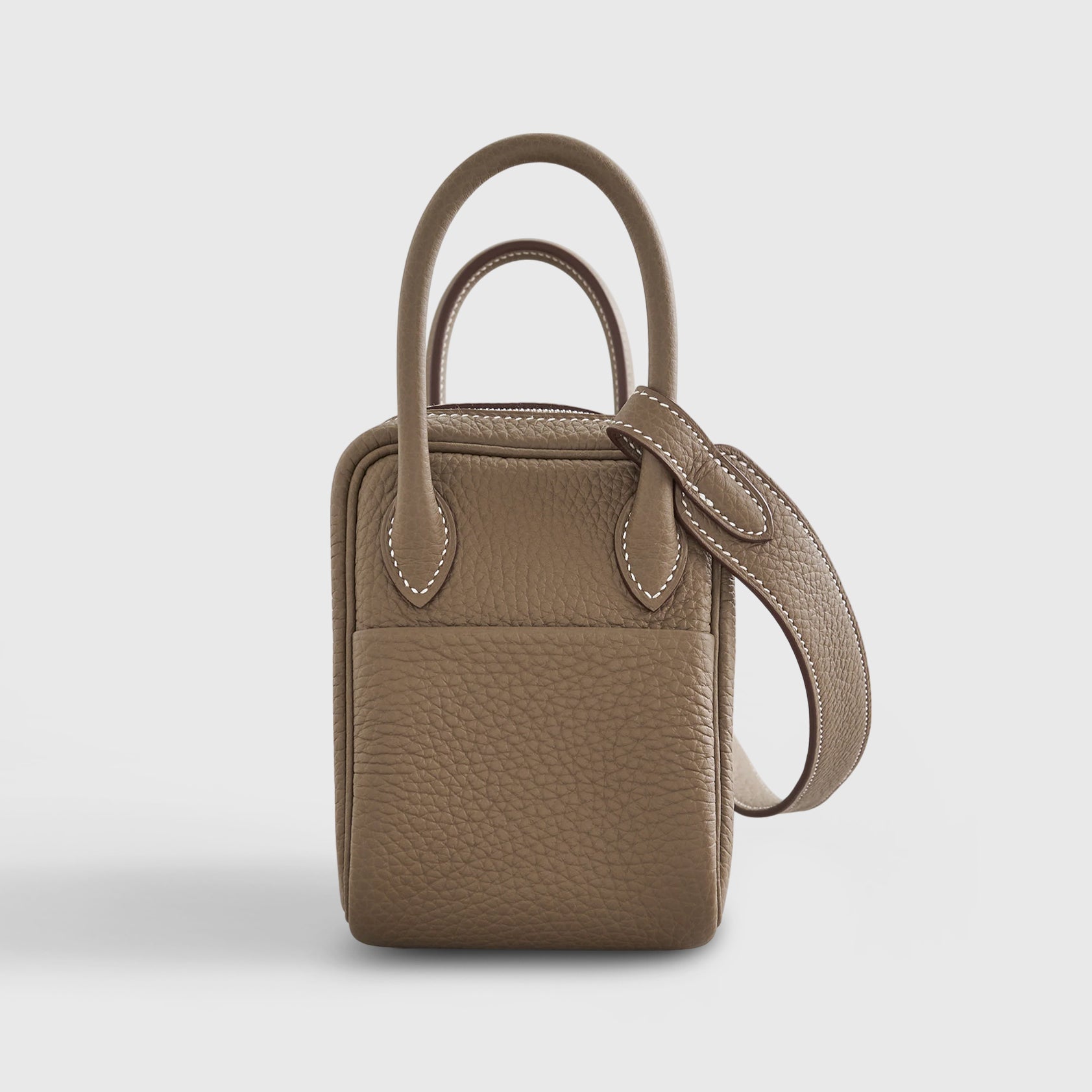 HERMES Lindy 20 Clemence Etoupe Palladium Hardware