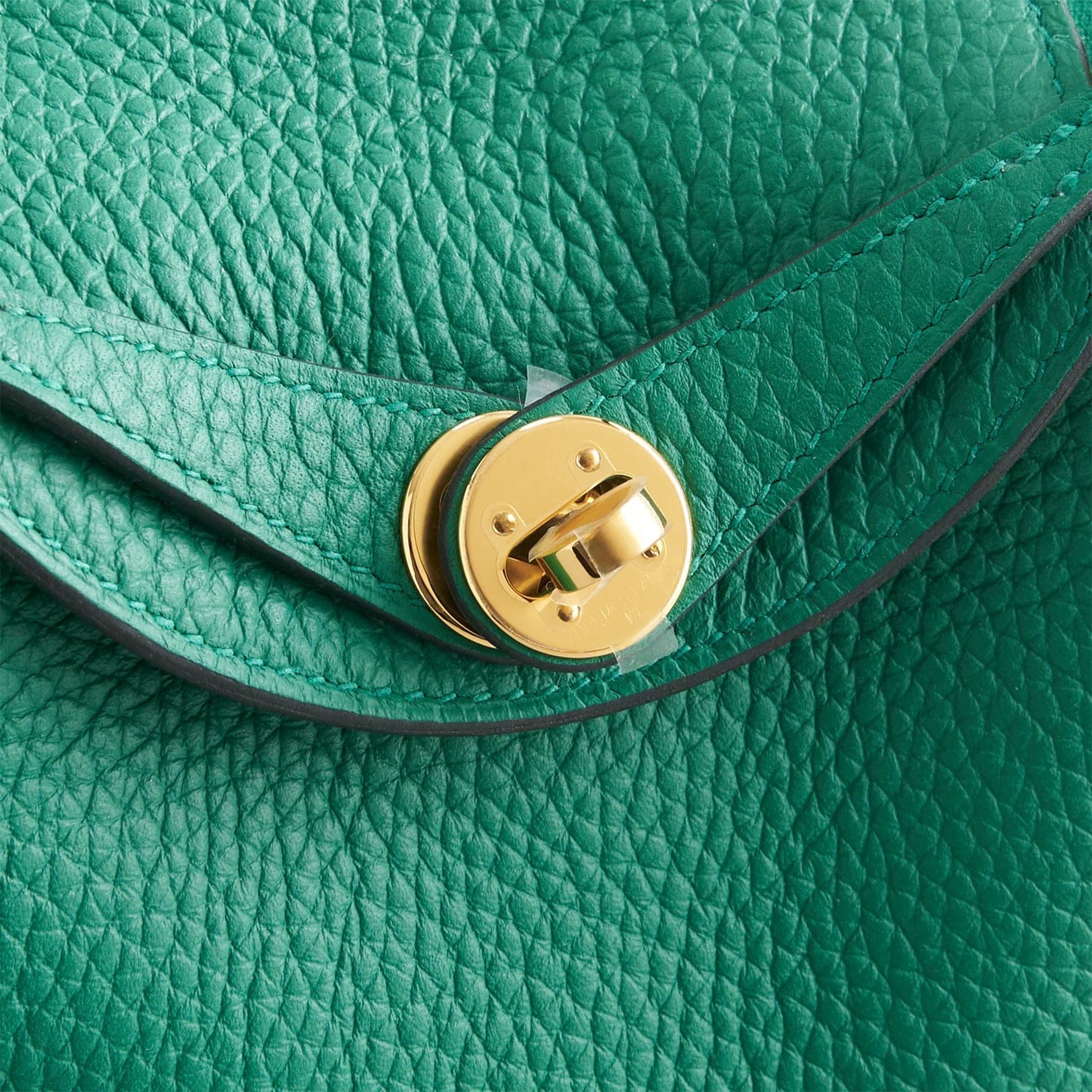 HERMES Lindy 20 Clemence Vert Vertigo Gold Hardware