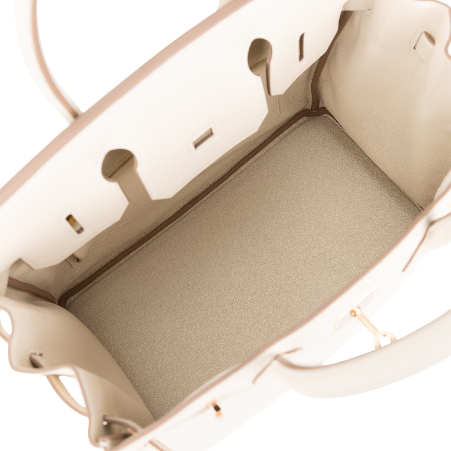 HERMES Birkin 30 Craie Togo Rose Gold Hardware