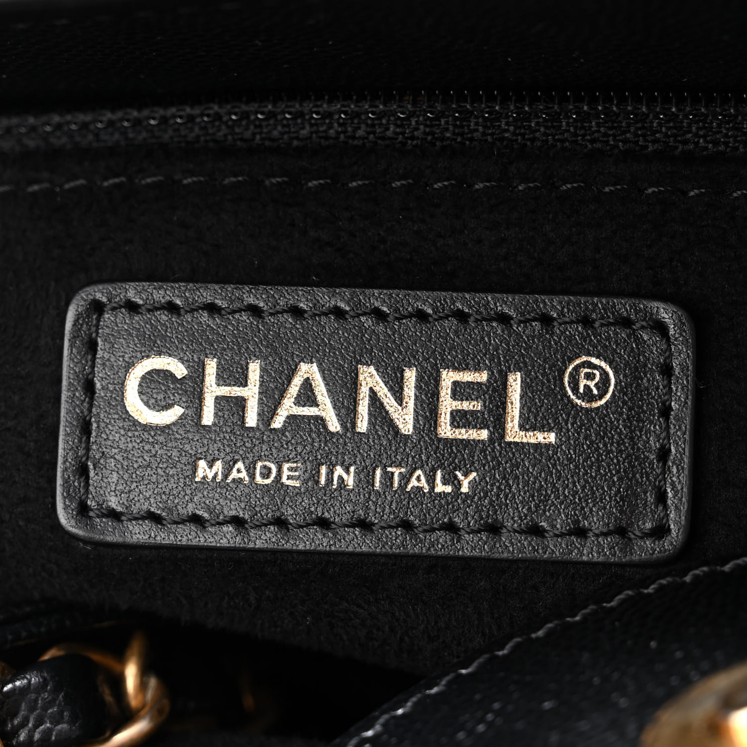 CHANEL Caviar Medium Studded Deauville Tote Black