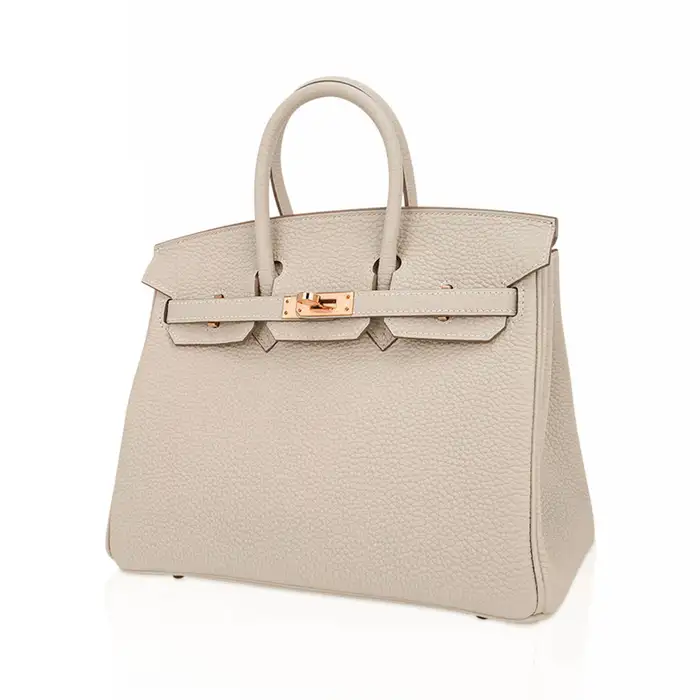 HERMES Birkin 35 Craie Togo Palladium Hardware rose gold