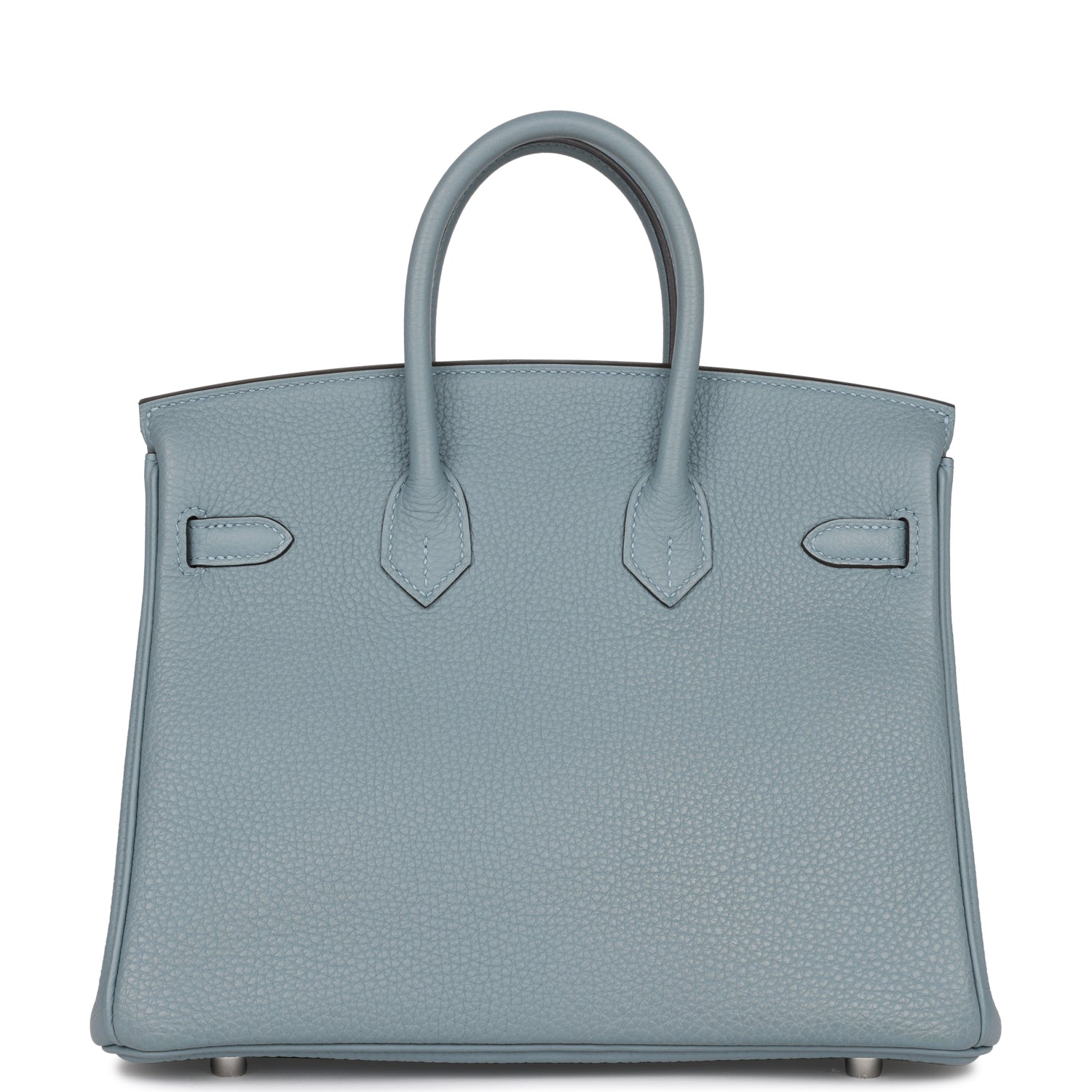 HERMES Birkin 25 Bleu Lin Verso Togo Palladium Hardware