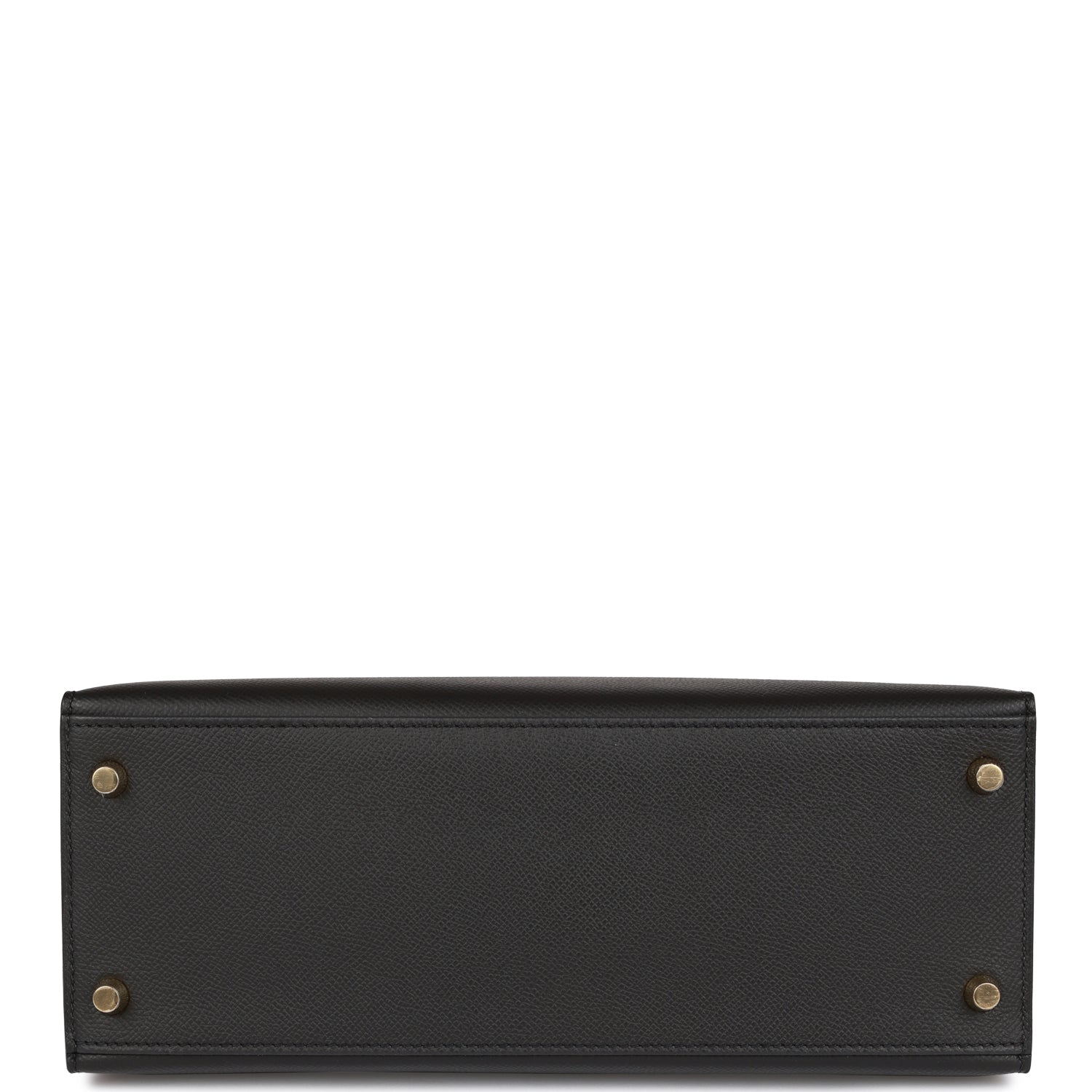 HERMES Kelly Sellier 28 Black Epsom Gold Hardware