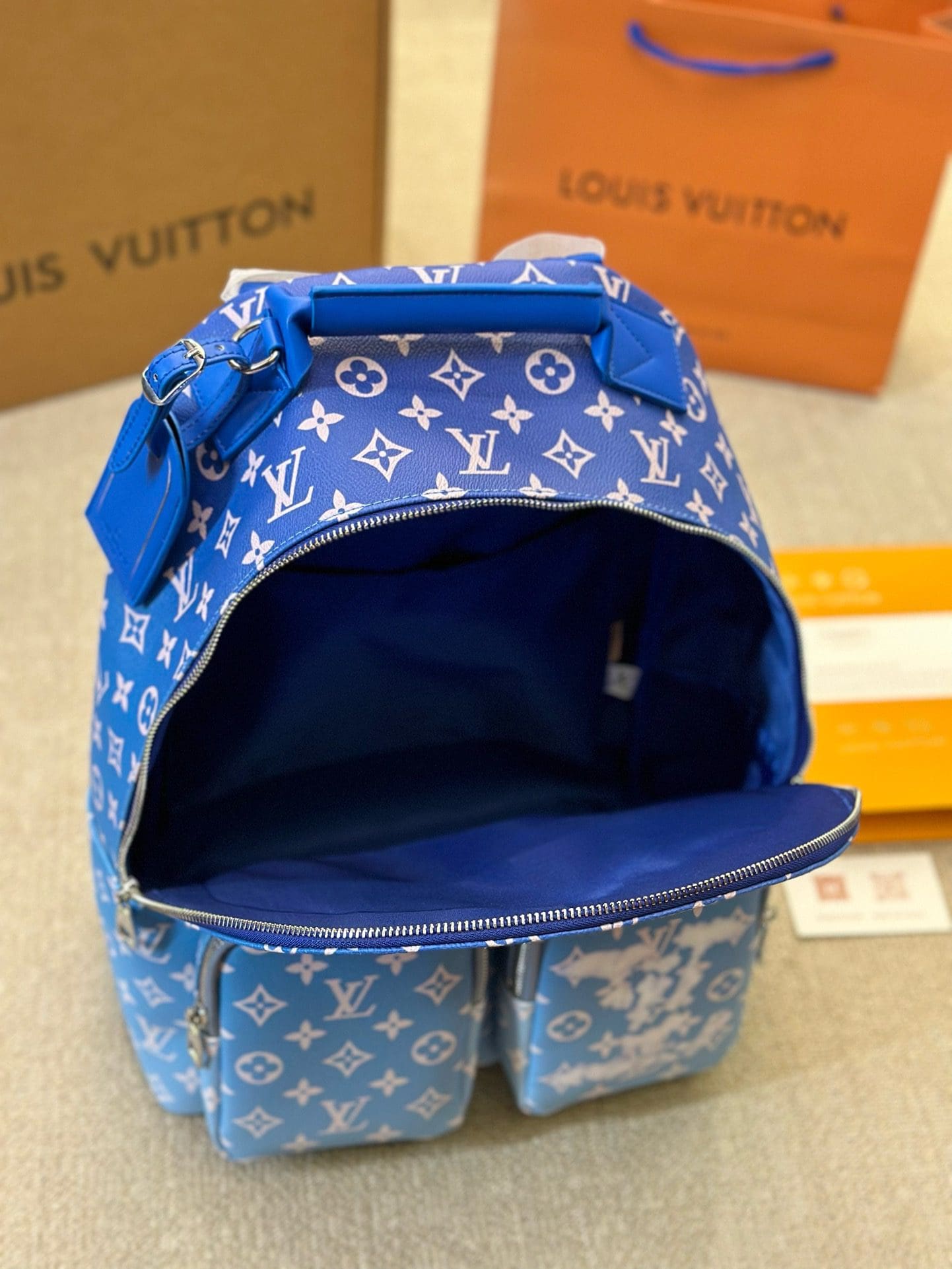 Louis Vuitton Backpack Multipocket Clouds Monogram Blue M45441