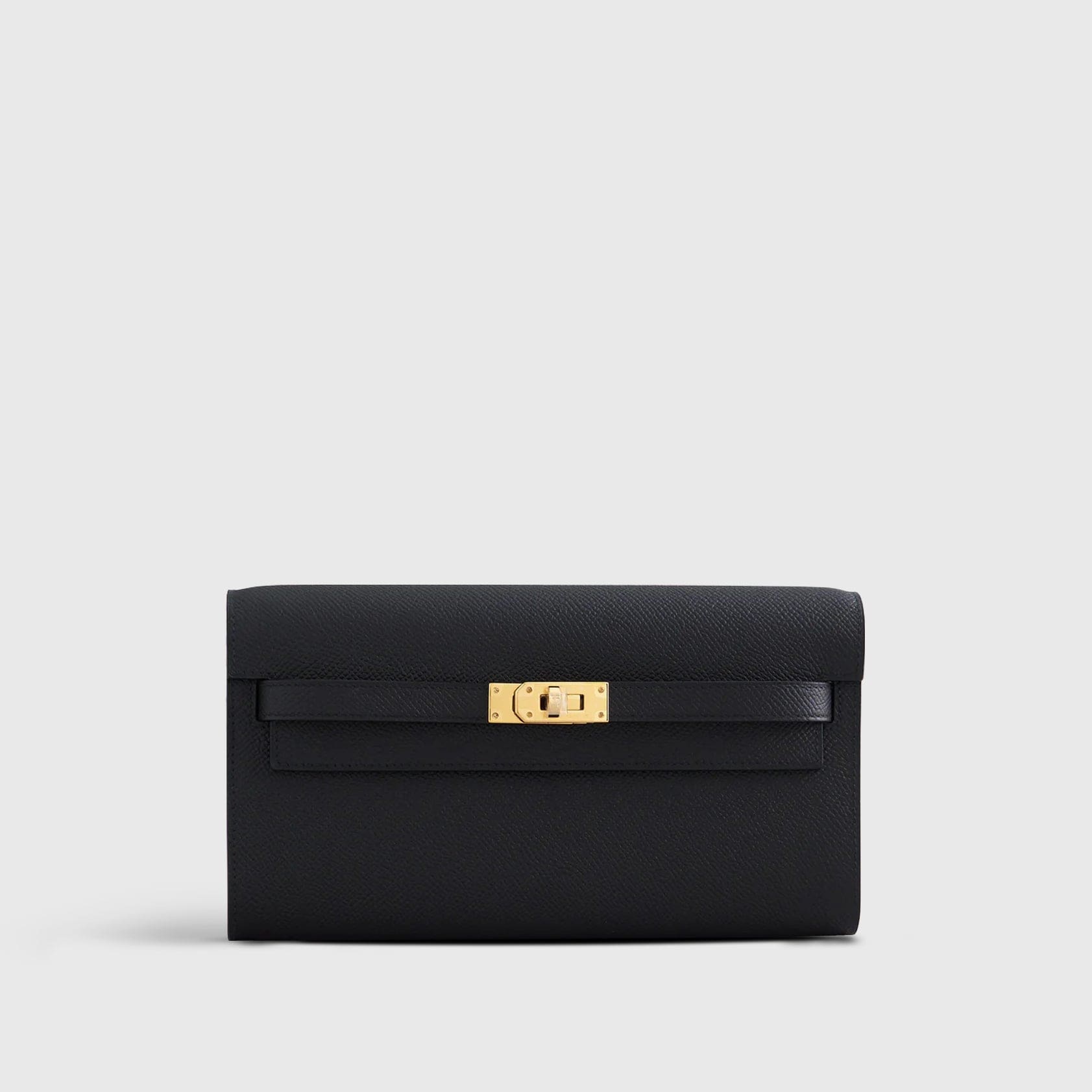 HERMES Kelly To Go Epsom Black Gold Hardware