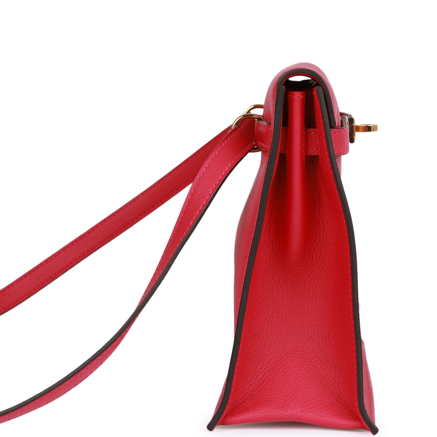 HERMES Kelly Danse Framboise Evercolor Gold Hardware