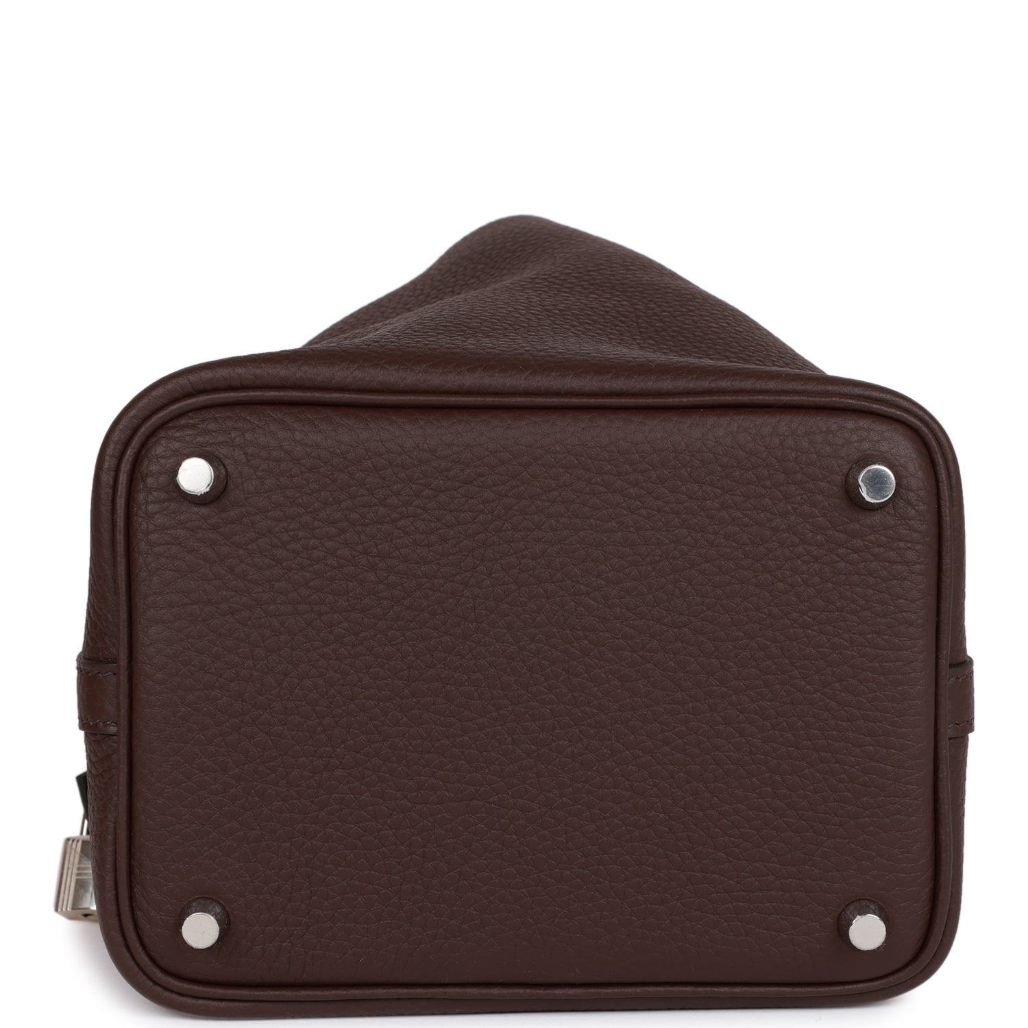 HERMES Eclat Picotin Lock 18 Rouge Sellier Clemence Palladium Hardware