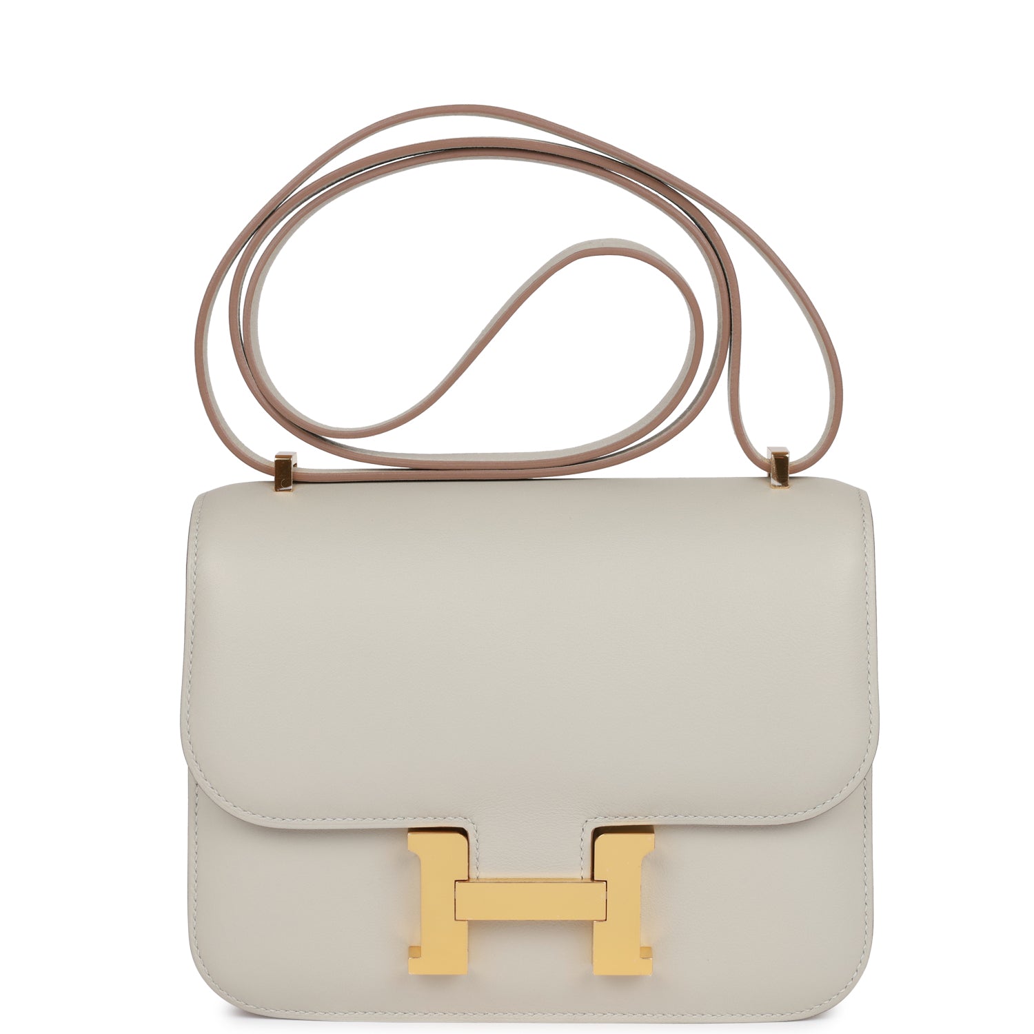 HERMES Constance 18 Gris Perle Swift Gold Hardware