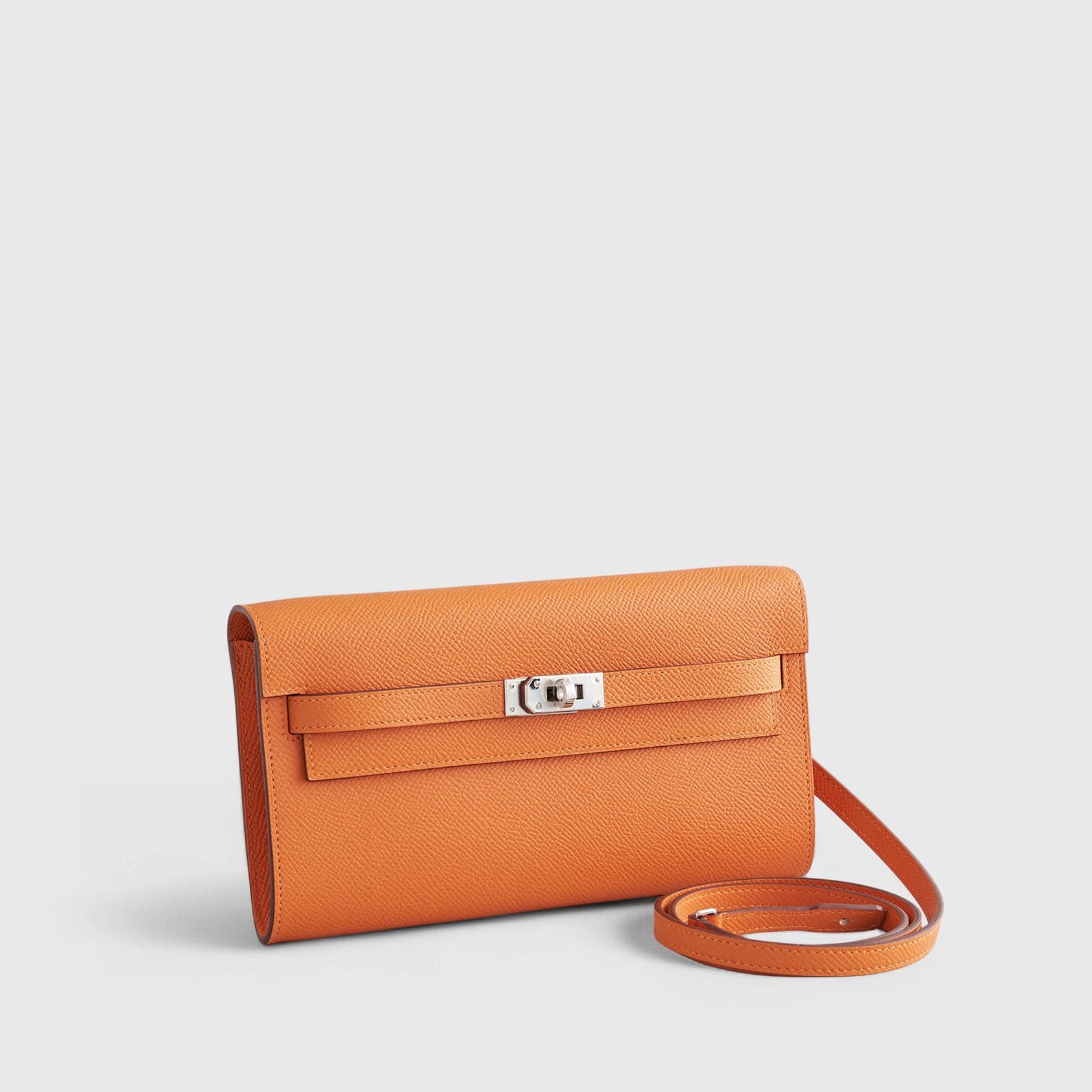 HERMES Kelly To Go Epsom Orange Palladium Hardware